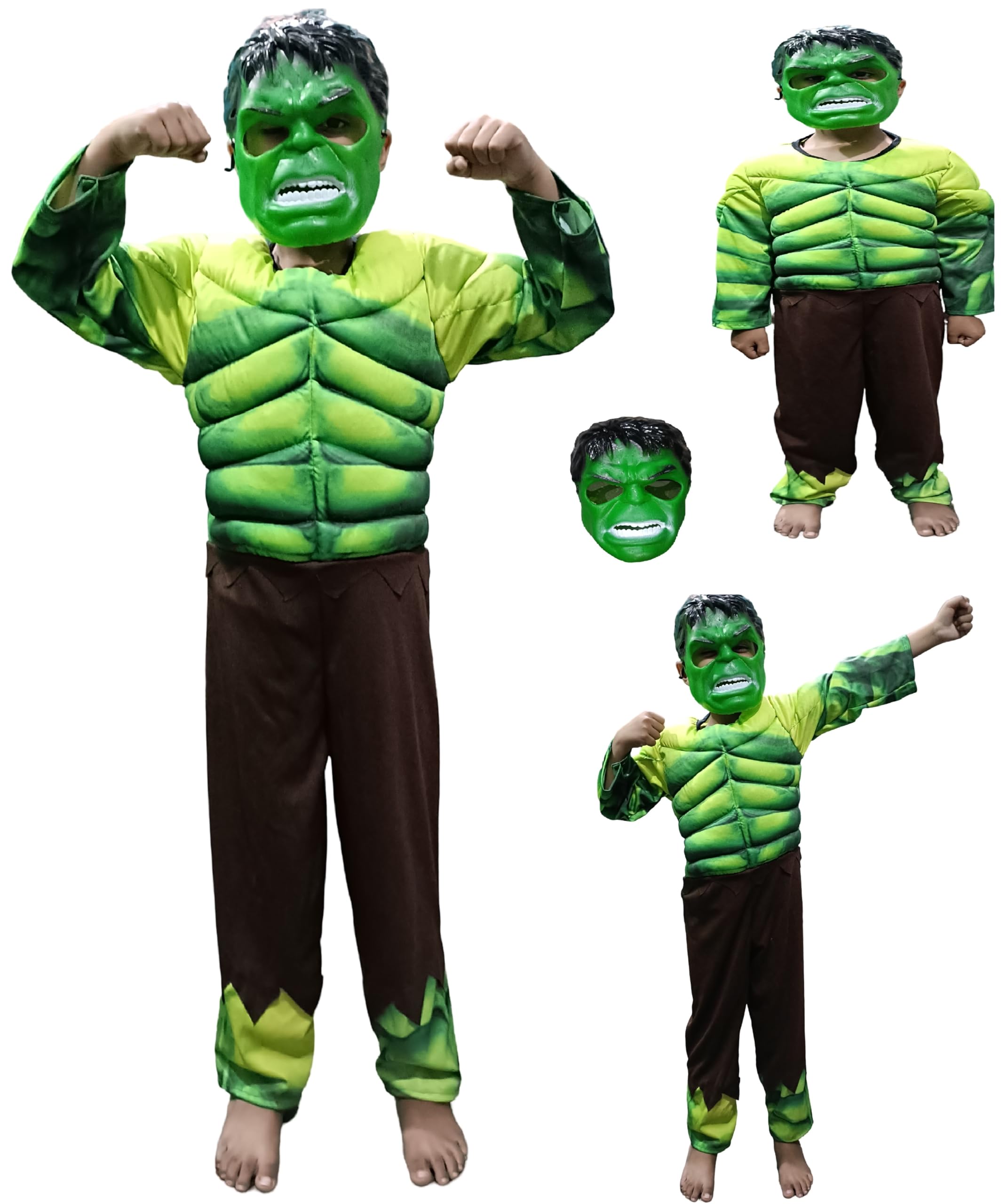 Fancy Design Hub, Super Hero Costumes/Dress for Boys, Kids, Girls [ School Programs, Annual Day Functions, Competitions, Stage Shows, Themed Parties] (3 Years to 4 Years, Muscular Hulk Costume) (B0D98Q7HKC) Amazon Price History, Amazon Price Tracker