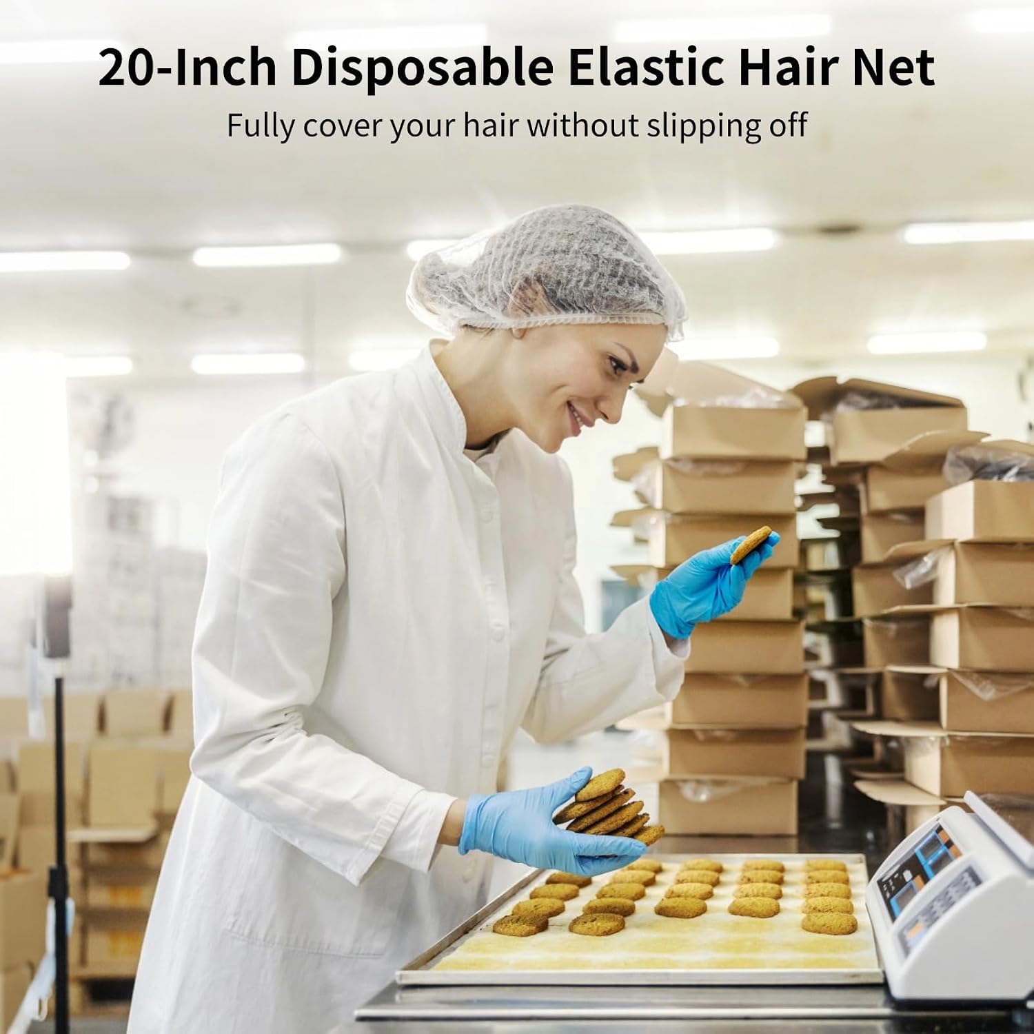 Generic 50.8 Cm/20 Disposable Bouffant Caps, Hair Cover Elastic Head Cap, 500 Pcs Hair Nets Disposable, Breathable Non-Woven Hair Caps, Dust Caps Assorted Color For Beauty Salons, Food Service, Labs