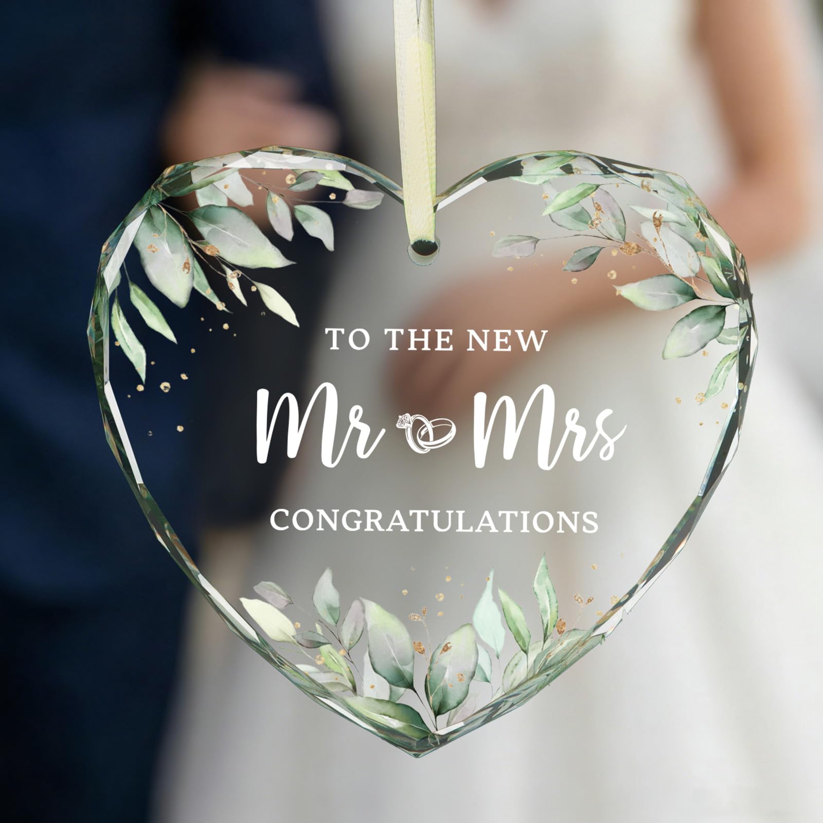 Comooka To The New Mr & Mrs Congratulations Wedding Gifts For Bride And Groom Hanging Heart Plaque Mr And Mrs Gifts Wedding Gifts For Couple (To The New Mr & Mrs Congratulations)