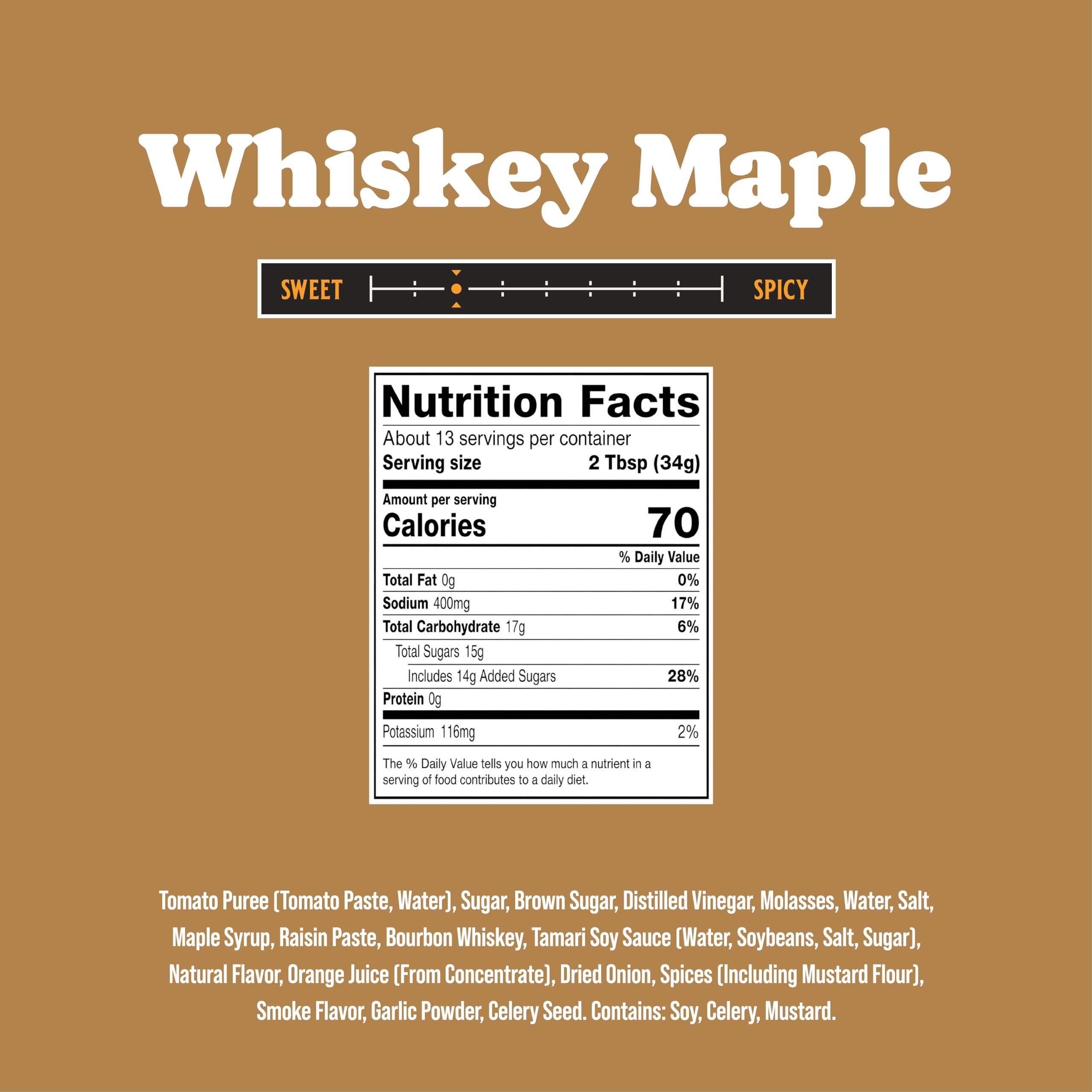 Rufus Teague Whiskey Maple BBQ Sauce (432 g) - Barbecue Sauce mit feinem Ahornsirup und Bourbon-Whiskey - glutenfrei & Non-GMO