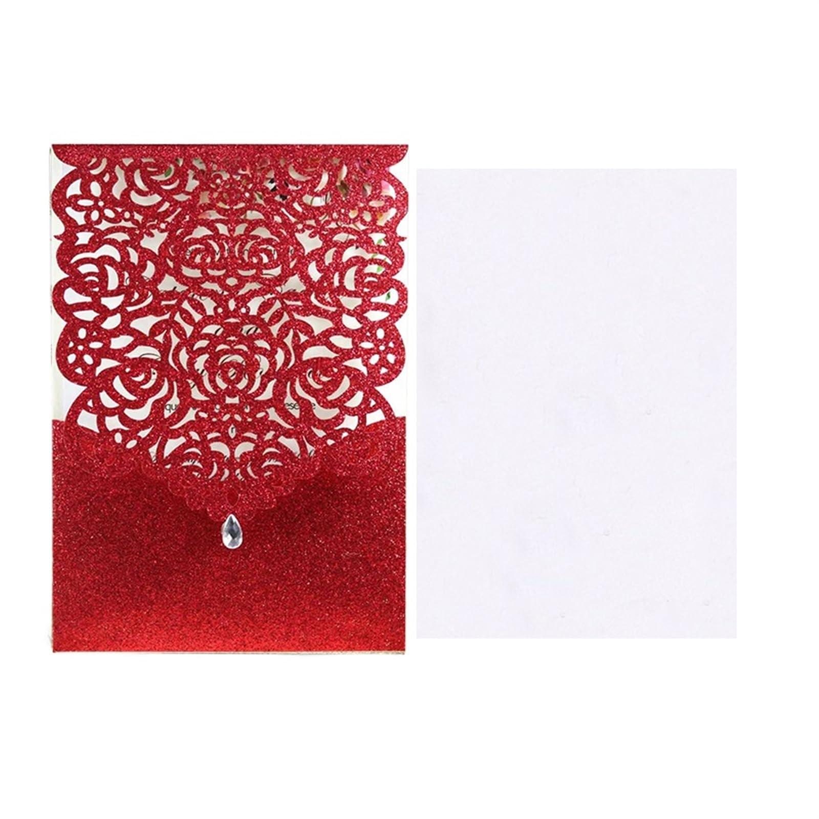 Partecipazioni Matrimonio 25/50 pezzi carta for inviti di nozze in carta glitterata biglietto di auguri tascabile con diamanti in pizzo stampa decorazione for feste di compleanno Mariage Inviti Matrim