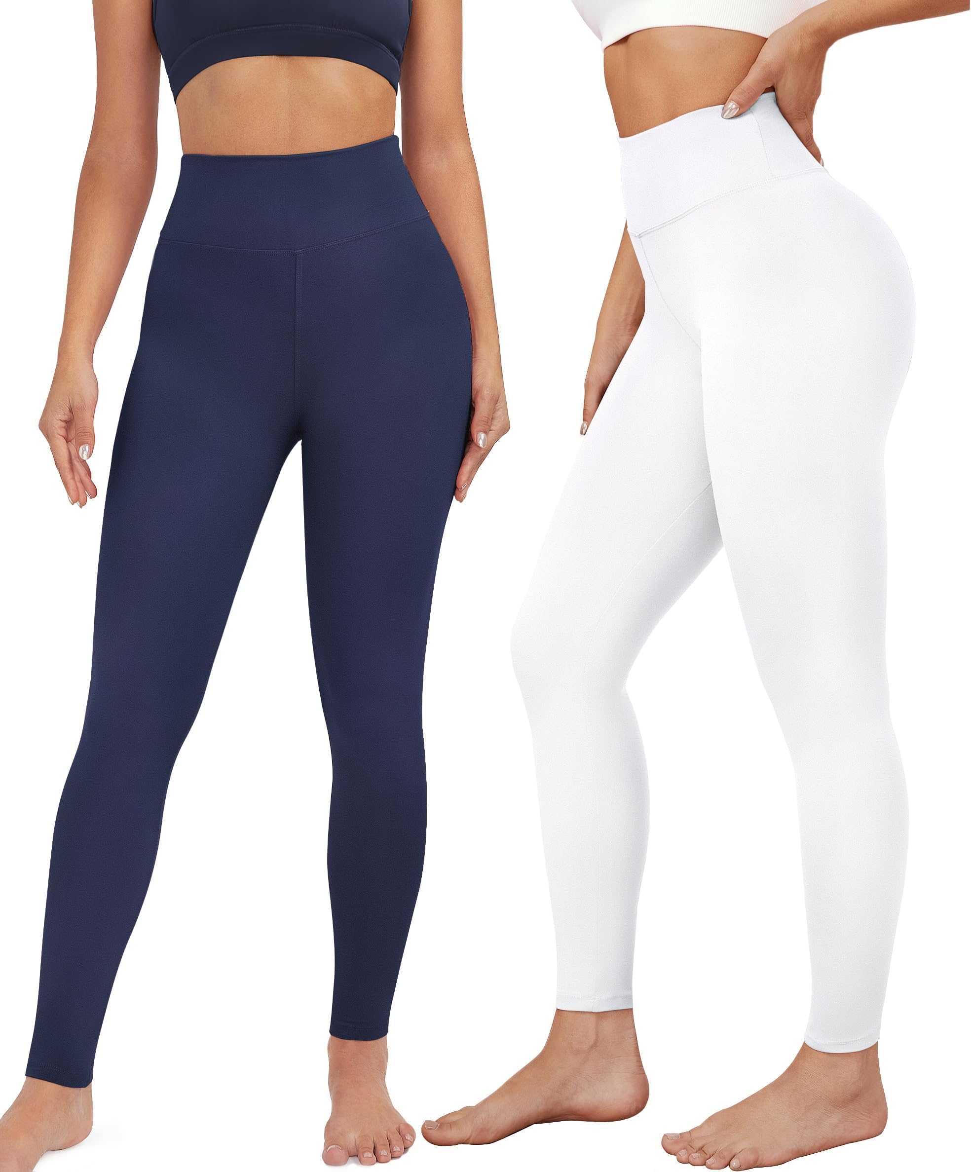 VALANDY Creamlush Lot de 3 leggings taille haute pour femme - Contrôle du ventre - Pantalon de yoga doux comme du beurre (S à 5XL)