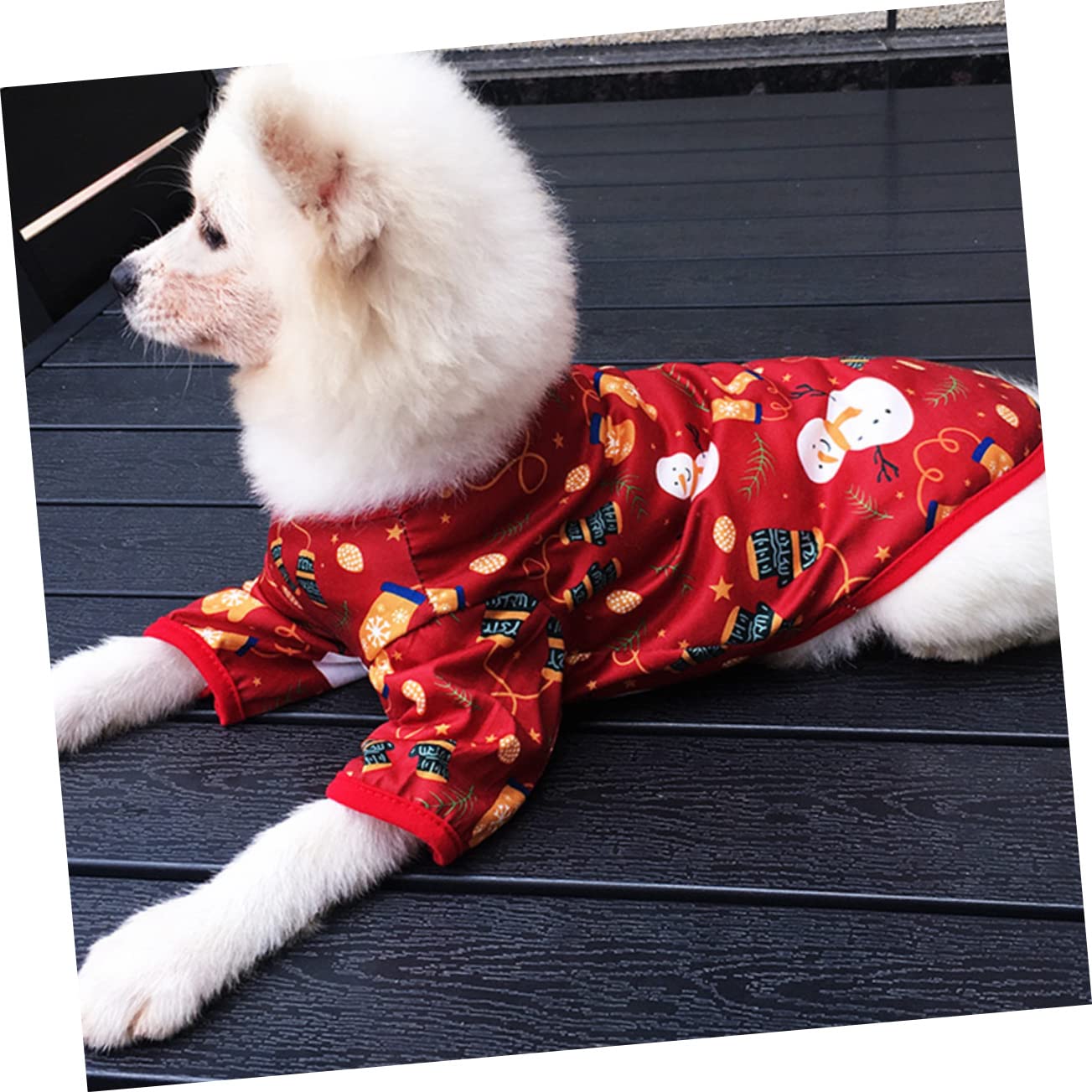 HMJGDHX 2 Pezzi Costume Natalizio per Animali Domestici Vestiti in Cotone vestibilità Comoda Facile da Mettere per Cani di Piccola Taglia per Vestire Il Tuo Animale Domestico in Vacanza