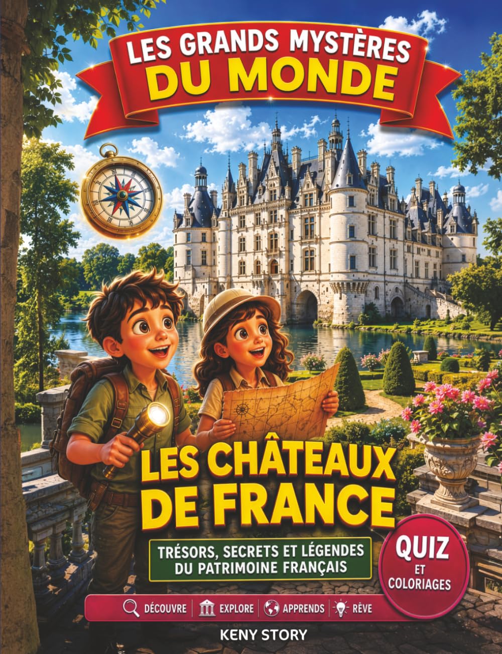 Les châteaux de France: La vraie histoire derrière le mystère : chevaliers, princesses, forteresses médiévales, légendes françaises, trésors cachés, ... historique, quiz et coloriages pour enfants