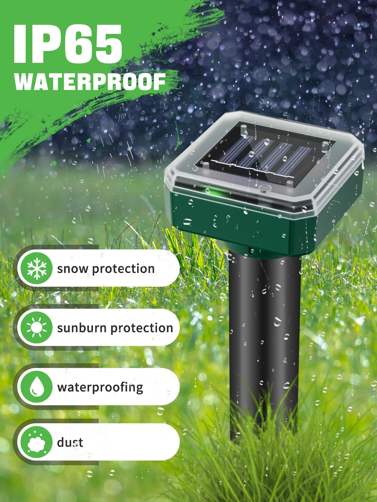 Maulwurf Vertreiber Solar, 6 Stück Ultraschall Maulwurfschreck mit Vibration,Umweltfreundlich & Geräuschlos,Solarbetrieben, Wasserdicht IP65 Maulwurf Vertreiber für Garten, Rasen, Außenbereich