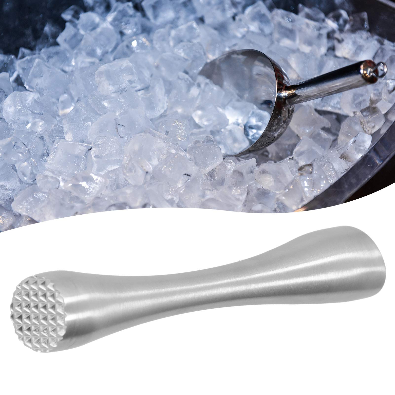 Stainless Steel Cocktail Muddler Ice Crushing Tool DIY Drinks Mixer Fruit Tool