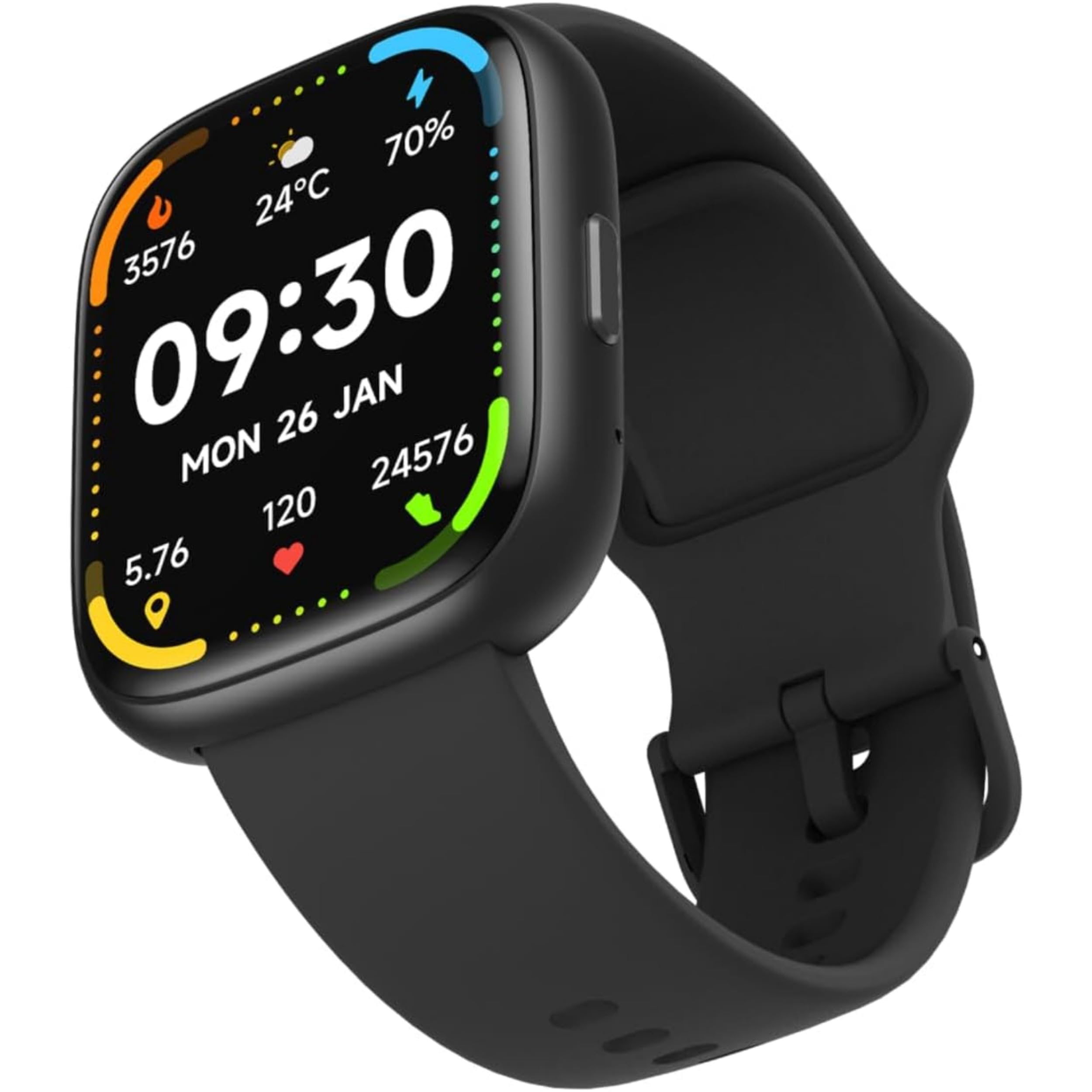 Montre Connectée Smartwatch Alexa Intégré 1,83" HD IP68 Étanche 100+ Modes Sportifs Fréquence Cardiaque Noir