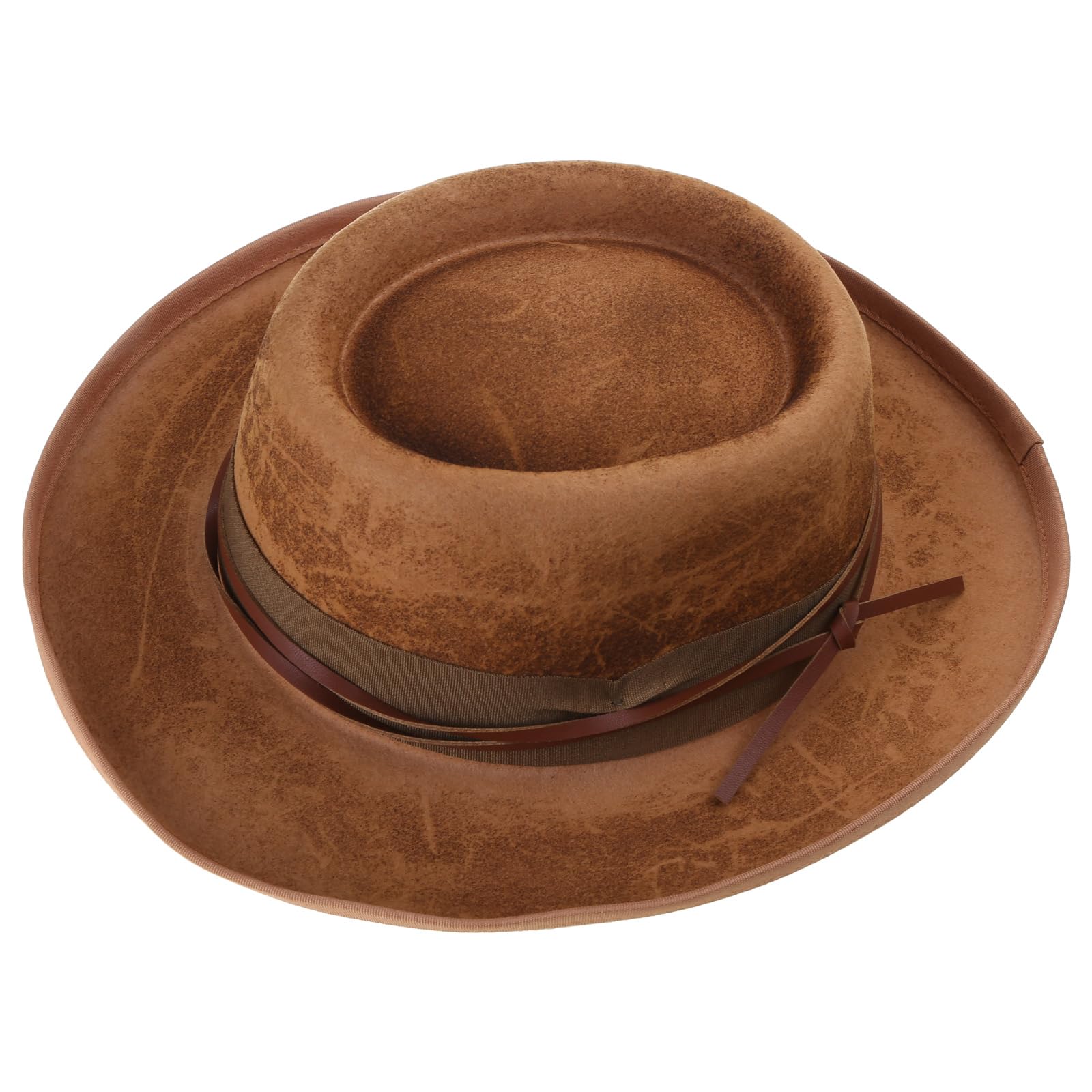 Sombrero Fedoras de moda para mujeres y hombres con cinturón, sombrero de panamá, sombrero de magos, sombrero de lana, disfraz de juego de rol, sombrero de disfraz para adultos