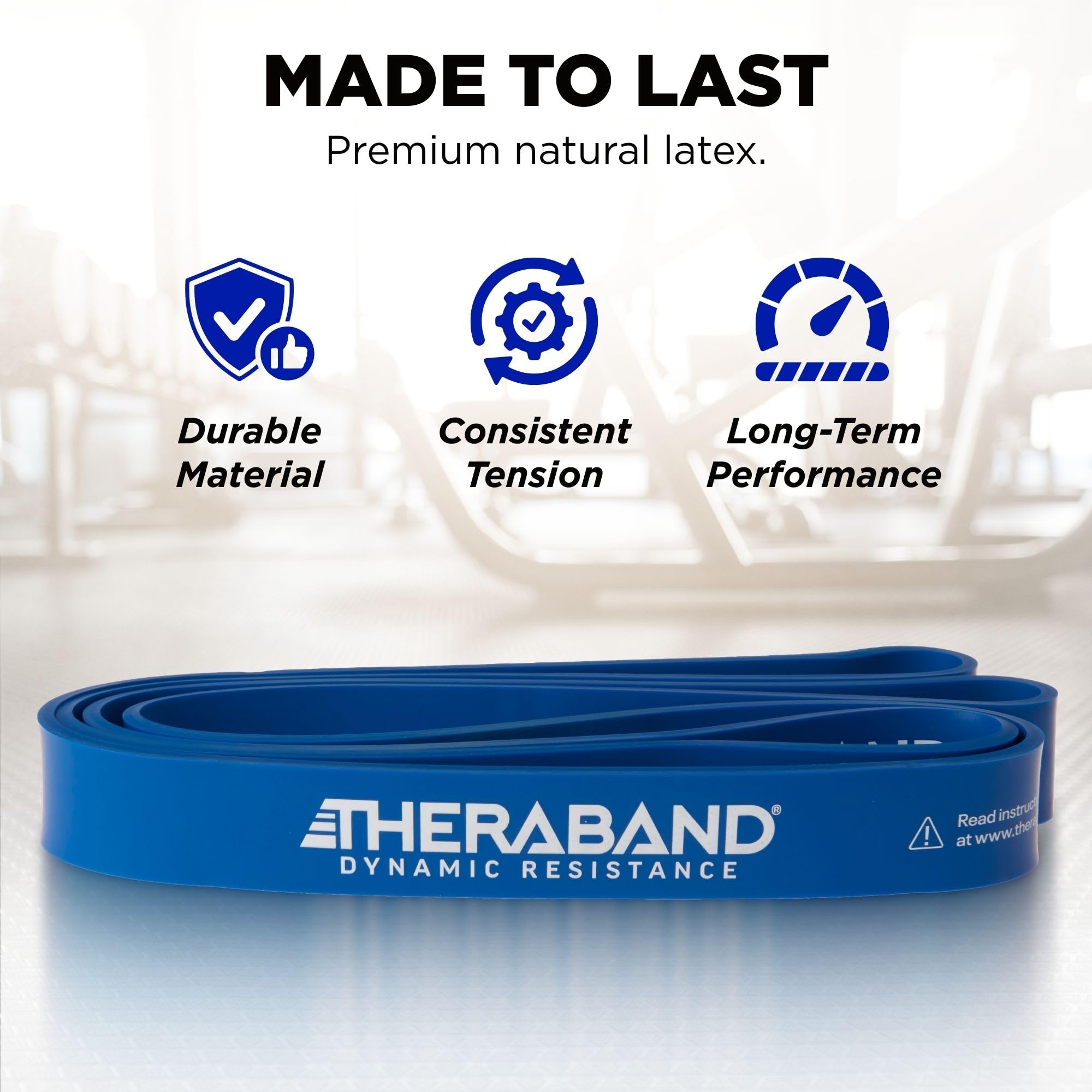 Theraband Juego de 2 Bandas elásticas de Alta Resistencia para Mejorar la flexibilidad, rehabilitación de Lesiones y Entrenamientos de Todo el Cuerpo, Resistentes Bandas elásticas para