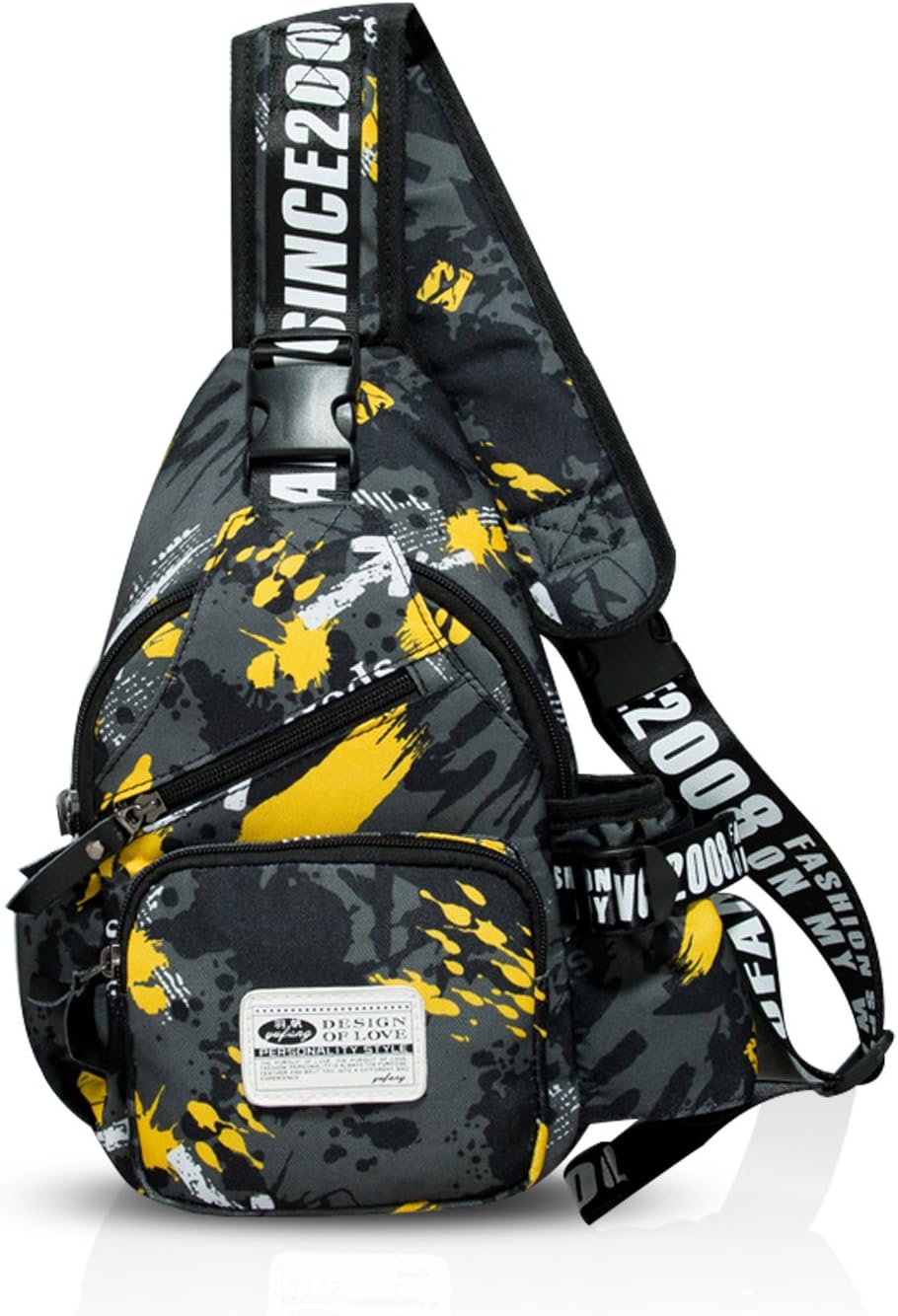 Zaino Monospalla Impermeabile Per Uomo Con USB - Borse A Tracolla Per Sport E Viaggi, Marrone