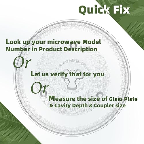 Miniatura 5 de Plato giratorio para microondas de 10.5 pulgadas compatible con Emerson 252100500497, placa de vidrio de repuesto para microondas de 10 1/2 pulgadas