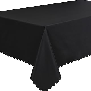 Home Direct Qualitäts Tischdecke Tischtuch Textil Eckig 140 x 300 cm, Tischwäsche, Schwarz