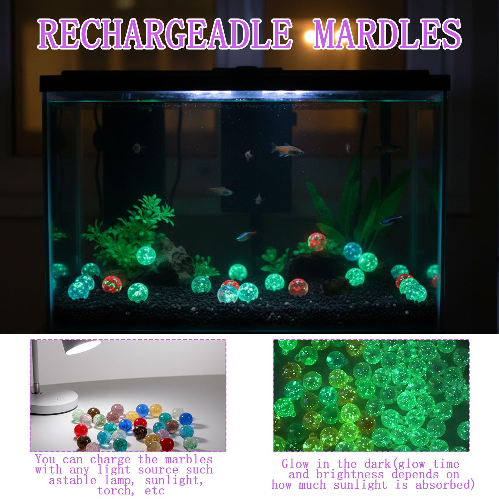 30 PCS Canicas Que Brillan en la Oscuridad 12mm MáRmoles de Cristal Que Brillan En la Oscuridad Brillan en la Canicas MáRmoles