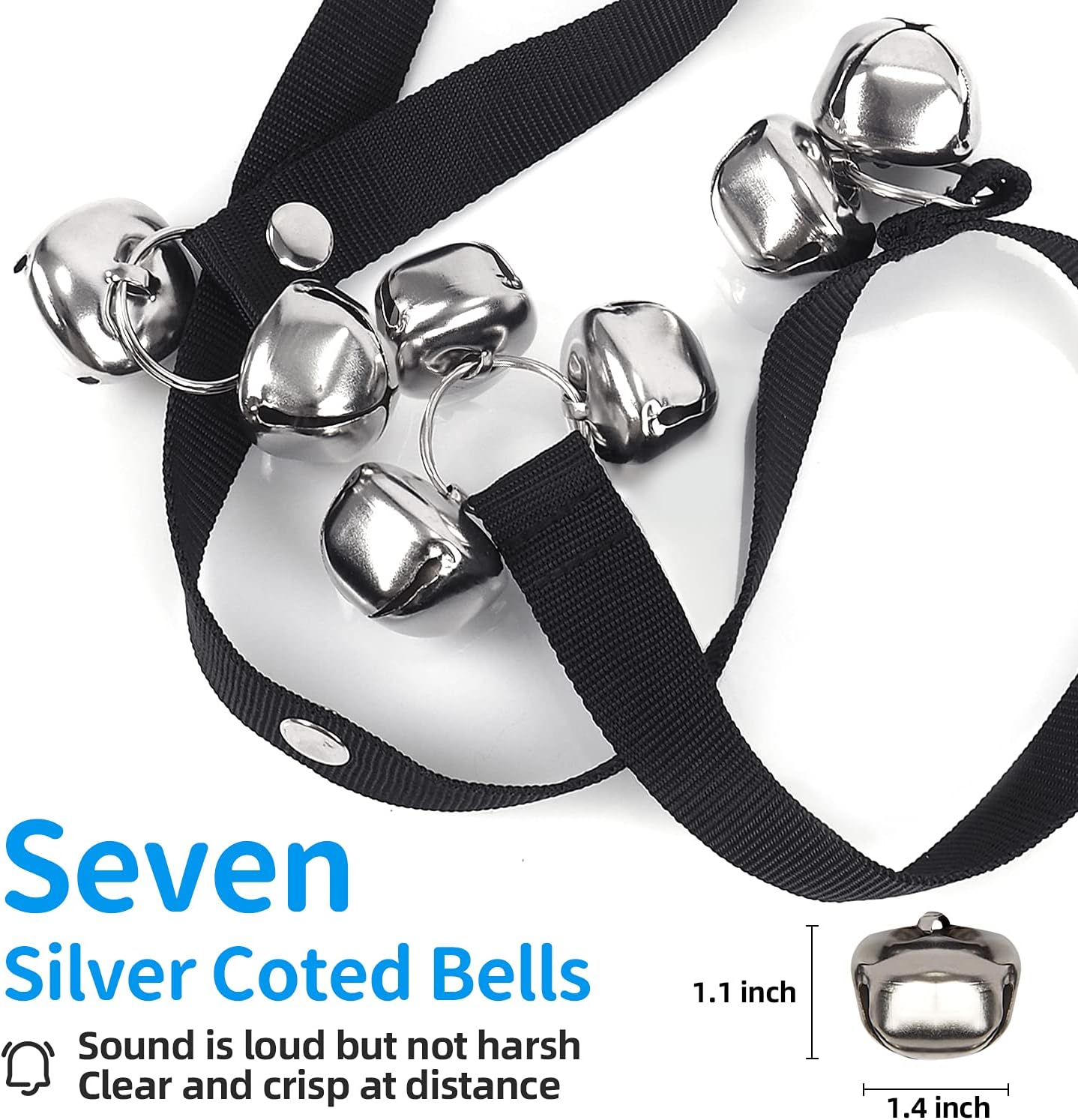 Noodoky Dog Doorbells Pet Bell for Door Potty Training, Adjustable Door Bells for Dogs Puppies Poochie Doggie to Ring to Go Outside, Hanging Bells for Doorknob/Handle (1-Pack) : Pet Supplies