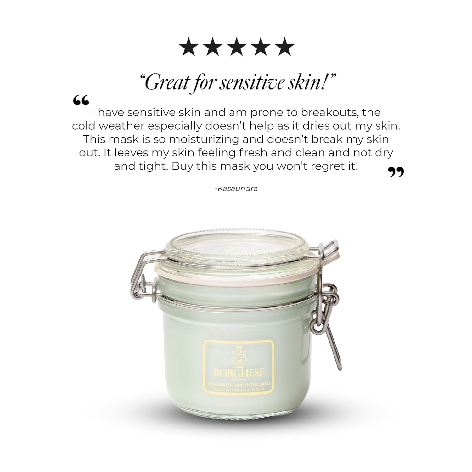 Advanced Fango Delicato Mud for Delicate, Dry Skin - Soothing and Hydrating Face Mask with Kaolin Clay, Aloe, Honey, Squalane, Hydrolyzed Collagen & Hyaluronic Acid for Normal & Dry Skin