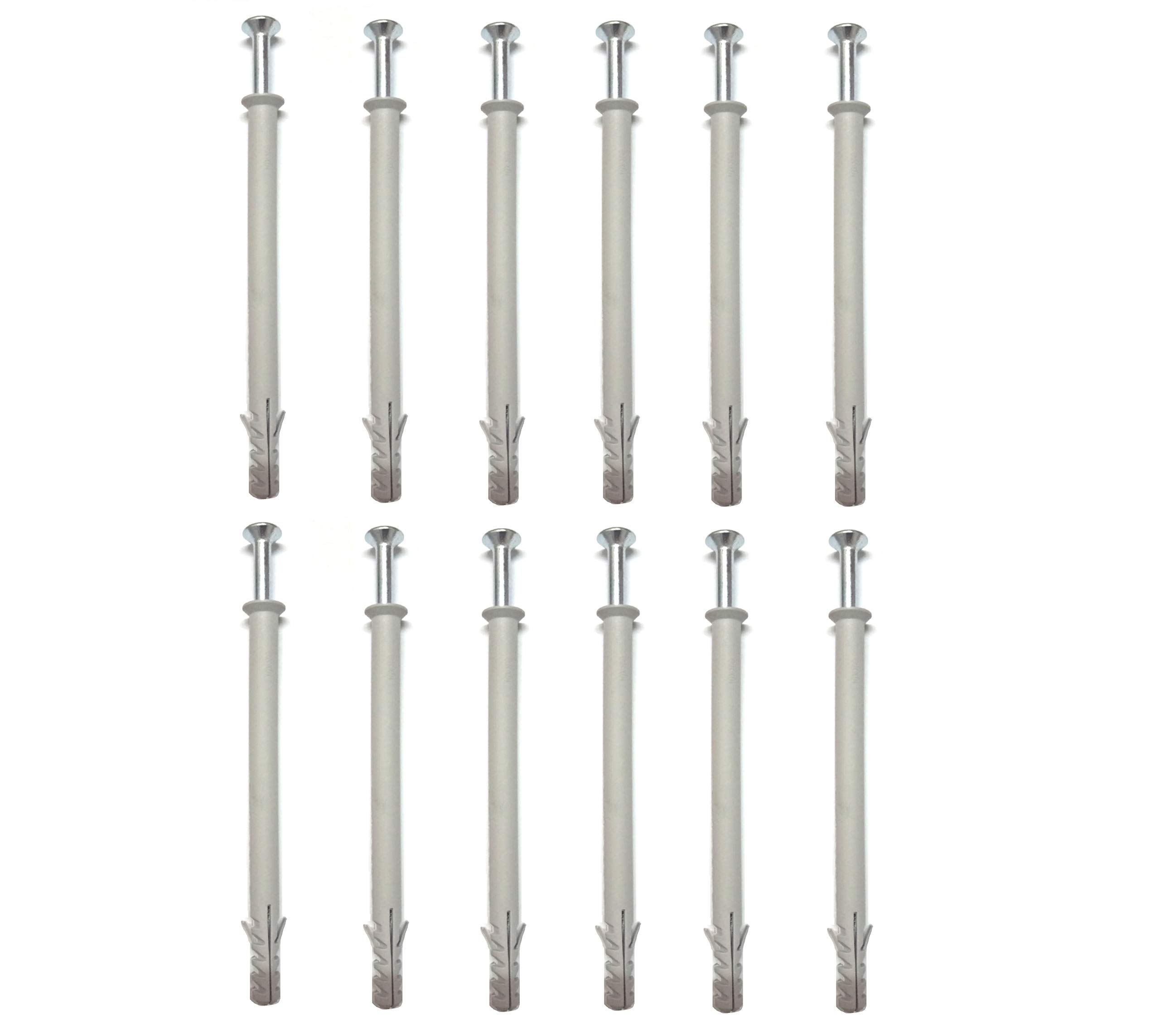 LOVELY® Nylon Frame Fixing Anchor with Screw Wall Plug Size 8x75 MM Set of 12