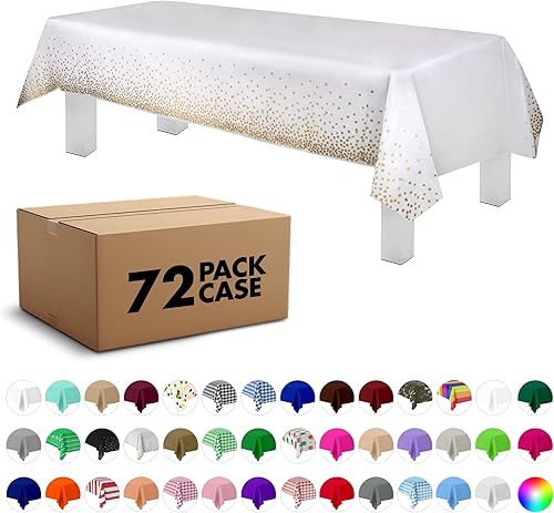 Miniatura 71 de Mantel de plástico de alta calidad - 54 in. x 108 pulgadas. Grandipity - Mantel rectangular (6 y 12 unidades), Azul cielo a cuadros Feliz