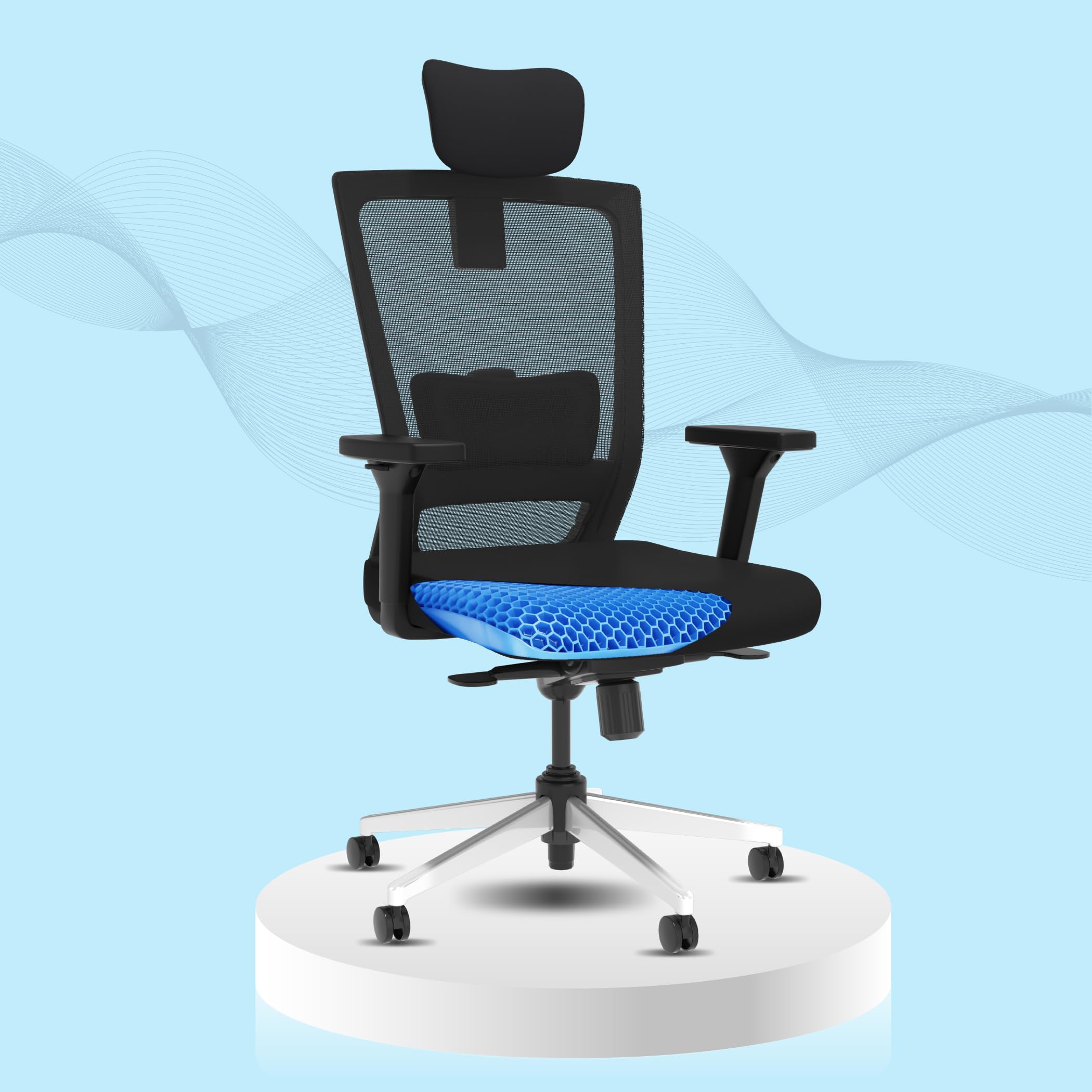 The Sleep Company Stylux Premium Ergonomic Office Chair | Patented SmartGRID Technology | SpinePro Adjustable Lumbar Support for Desk Chair | Chair for Work, Home, Study | Enduring Design | Black (B0C3XL5Y64) Amazon Price History, Amazon Price Tracker