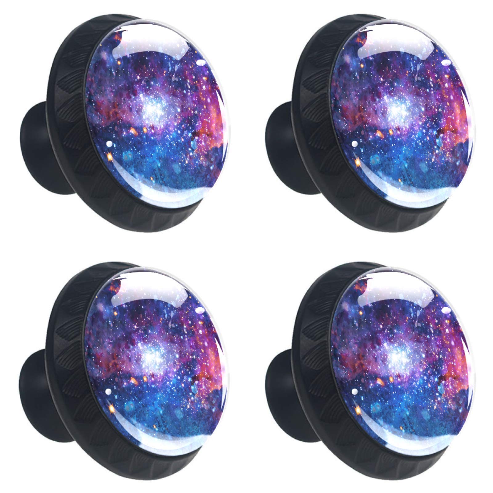 Boutons ronds en verre Galaxy pour relooker une commode ou un placard de chambre