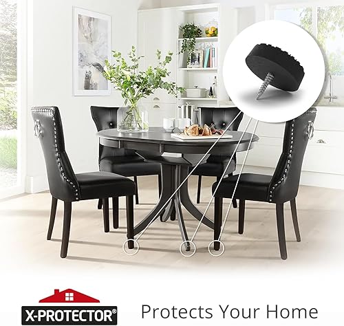 Miniatura 6 de X-Protector Patas de goma roscadas  32 piezas de 1.2 pulgadas  Almohadillas antideslizantes de alta calidad para muebles  Protectores de patas de