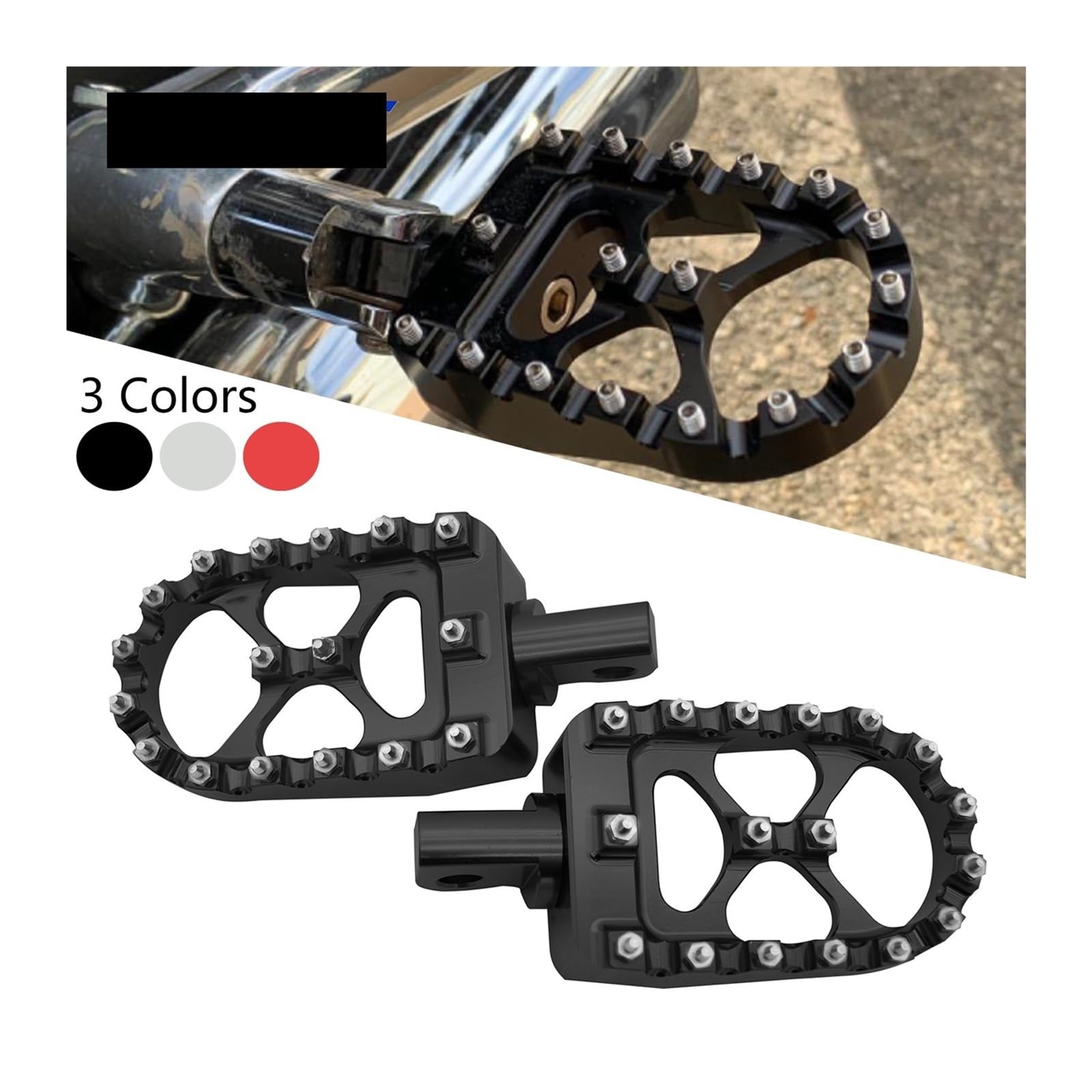 Estriberas Estriberas Anchas Y Anchas para Motocicleta, Estriberas Giratorias De 360 ​​° para Ha&rley Dyna Fat Bob Softail Sportster Street Bob Motocross Universal