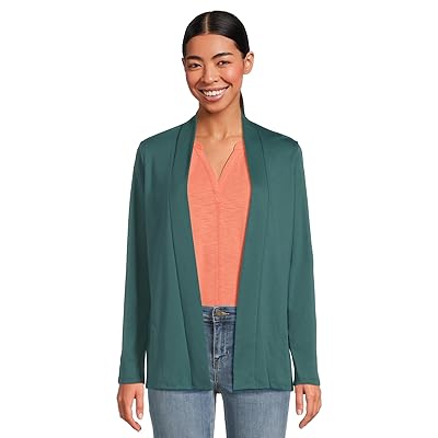 L.L.Bean Pima Cotton Open Cardigan With Pockets Women