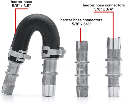 626-001 Engine Heater Core Bypass Kit Engine Heater Core Bypass Kit with 5/8 & 3/4 Hoses Fits Most Common Heater Hoses