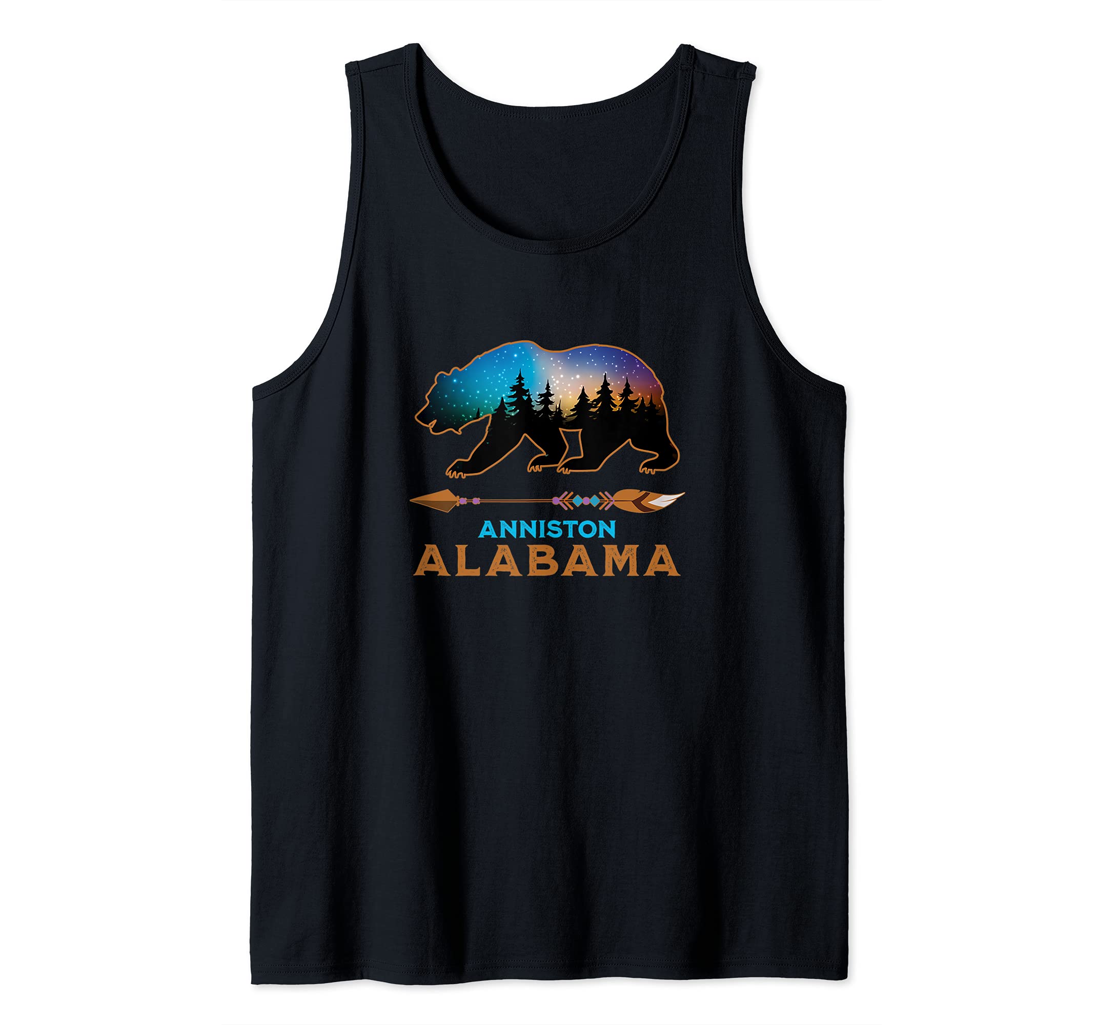 Anniston Alabama USA American Black Bear Vacation Souvenir Tank Top