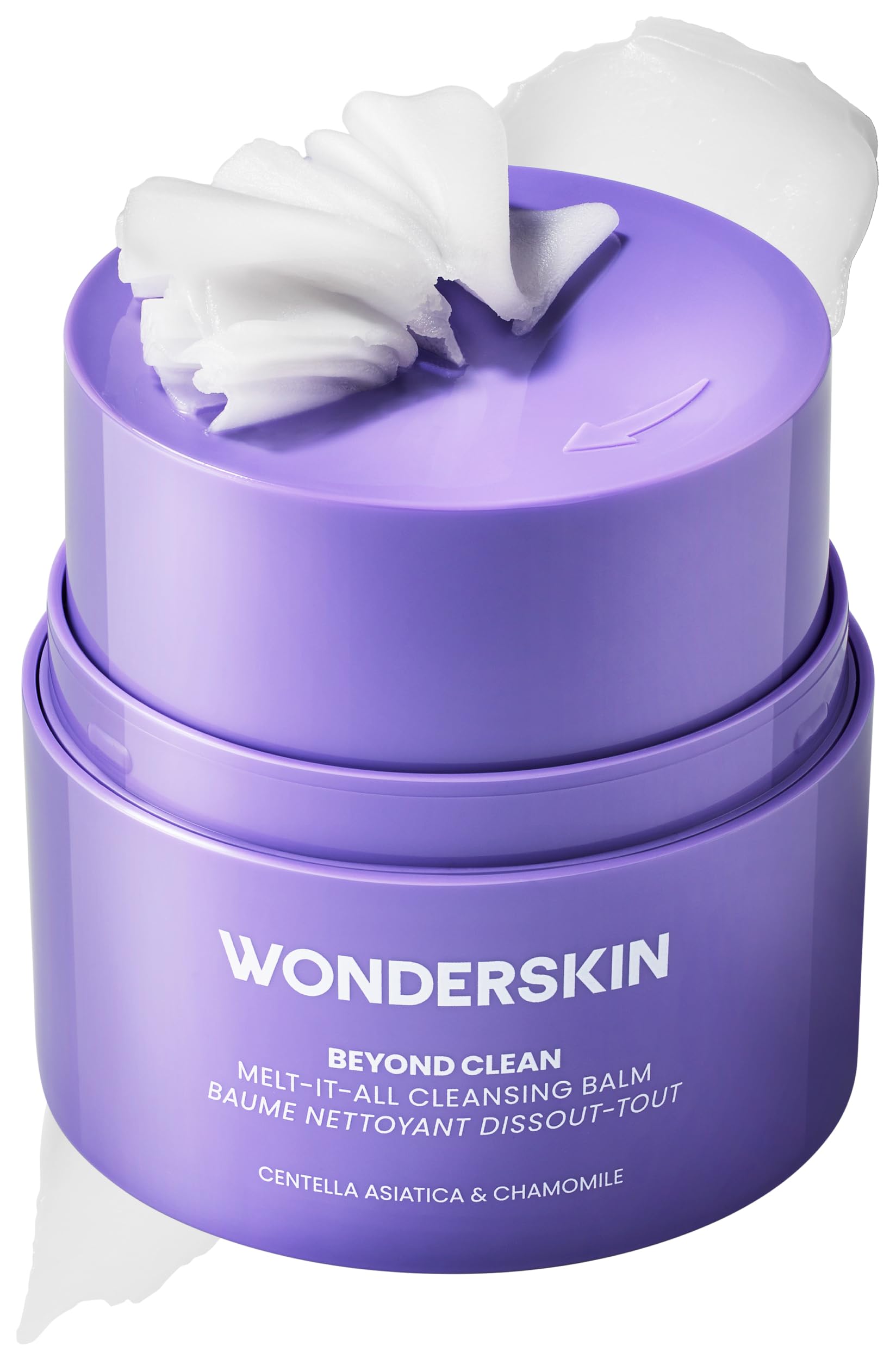 Wonderskin Reinigungsbalsam – Melt It All Balsam zu Milch Make-up-Entferner, sanfter, feuchtigkeitsspendender Gesichtsreiniger mit Centella und Kamille