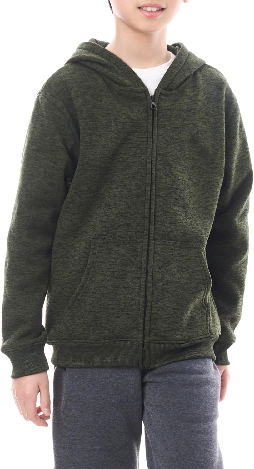 3 Pack Boys Hoodies Fleece Classic Athetic Pullover & Zip-Up Sweatshirts Kids Clothes 6-20 - Image 2