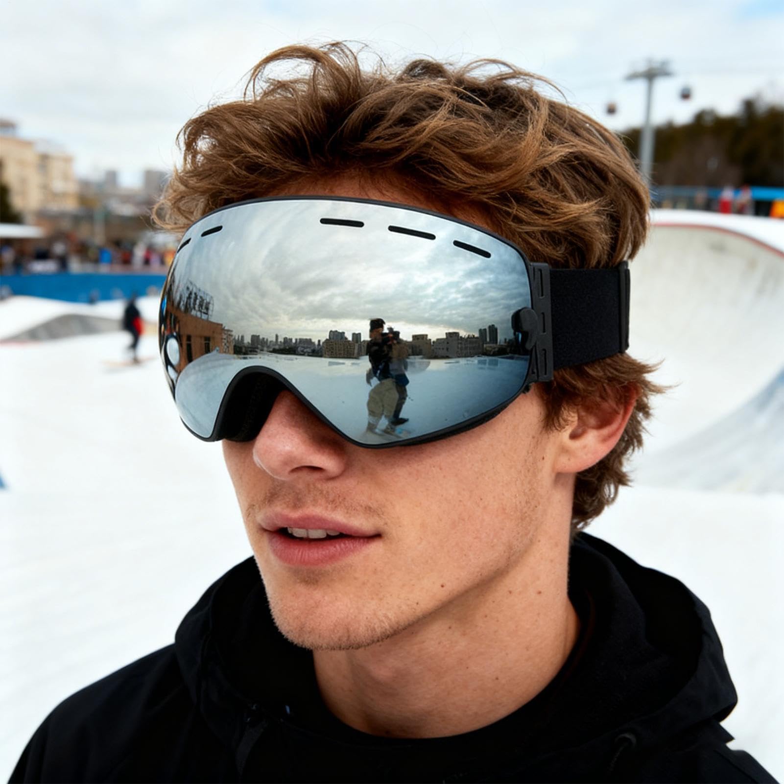 Occhiali da snowboard - Occhiali antiappannamento, occhiali sportivi invernali | Attrezzature di protezione per sport all'aria aperta, sistema di protezione per gli occhi per snowboard, sci, per