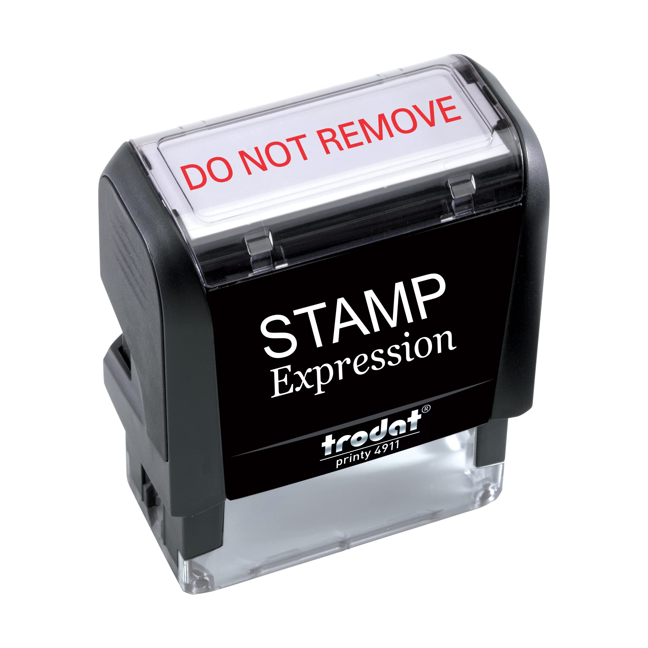 StampExpression - DO NOT Remove Office Self Inking Rubber Stamp - Red Ink (A-5485)