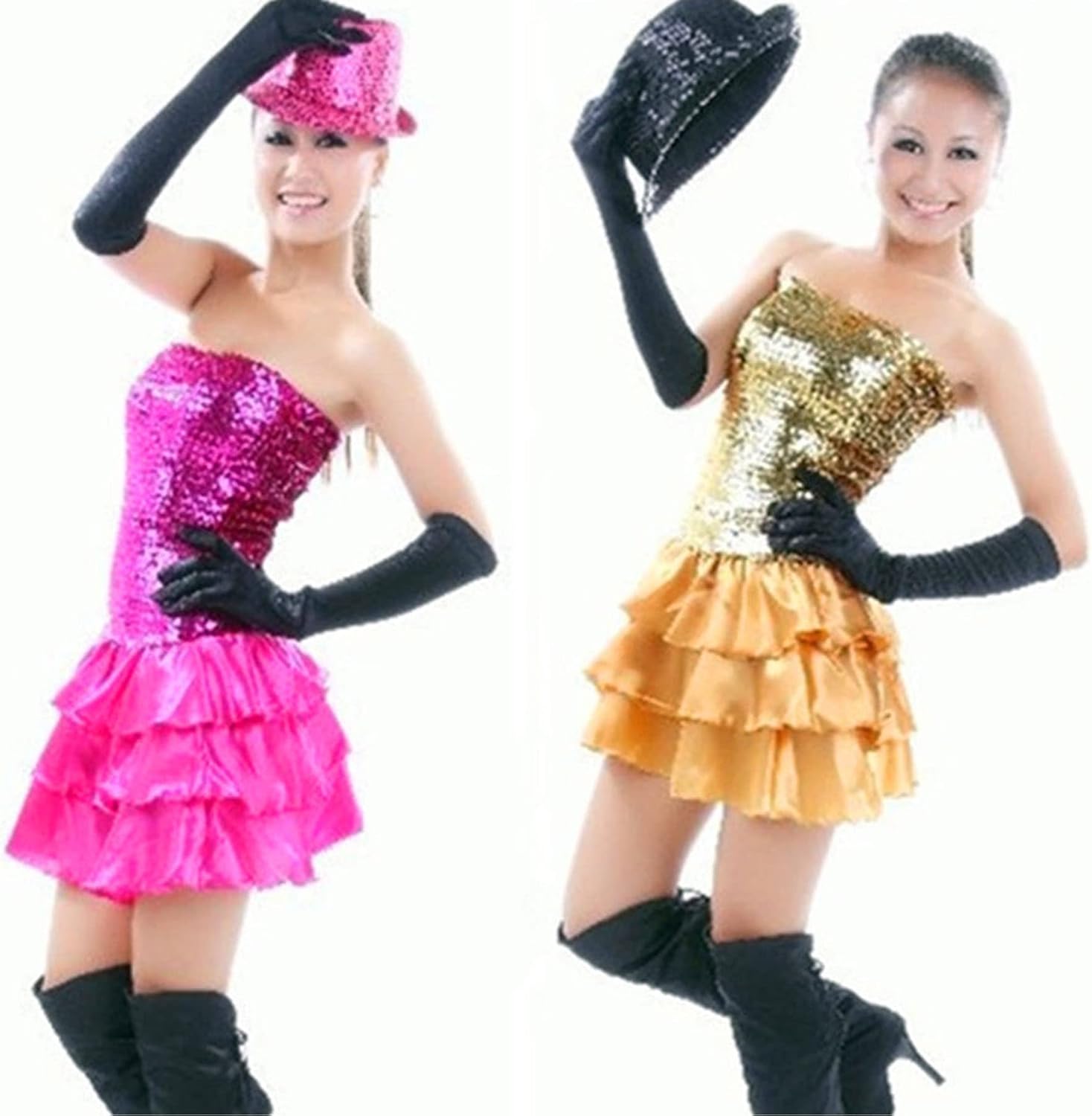 RARITYUS Womens Girls Shiny Sequin Tube Top Sexy Strapless Stretchy Crop Vest Chest Wrap Party Costume