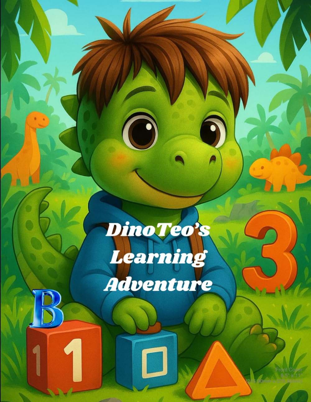 DinoTeo’s Learning Adventure: A Fun-Filled Story and Activity Book to Learn Letters, Numbers, and Shapes with a Friendly Dinosaur