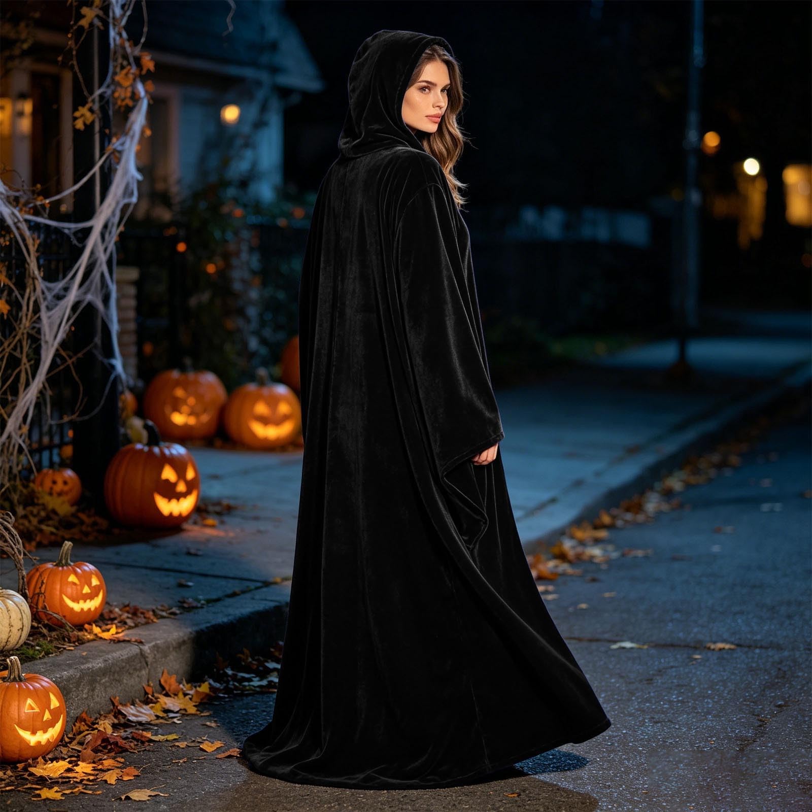 Generisch Eleganter Unisex Umhang für Cosplay, Halloween-Rollenspiele,Einfarbig | weicher Stoff | vielseitig für Kostümpartys & Bühnenauftritte | Einheitsgröße