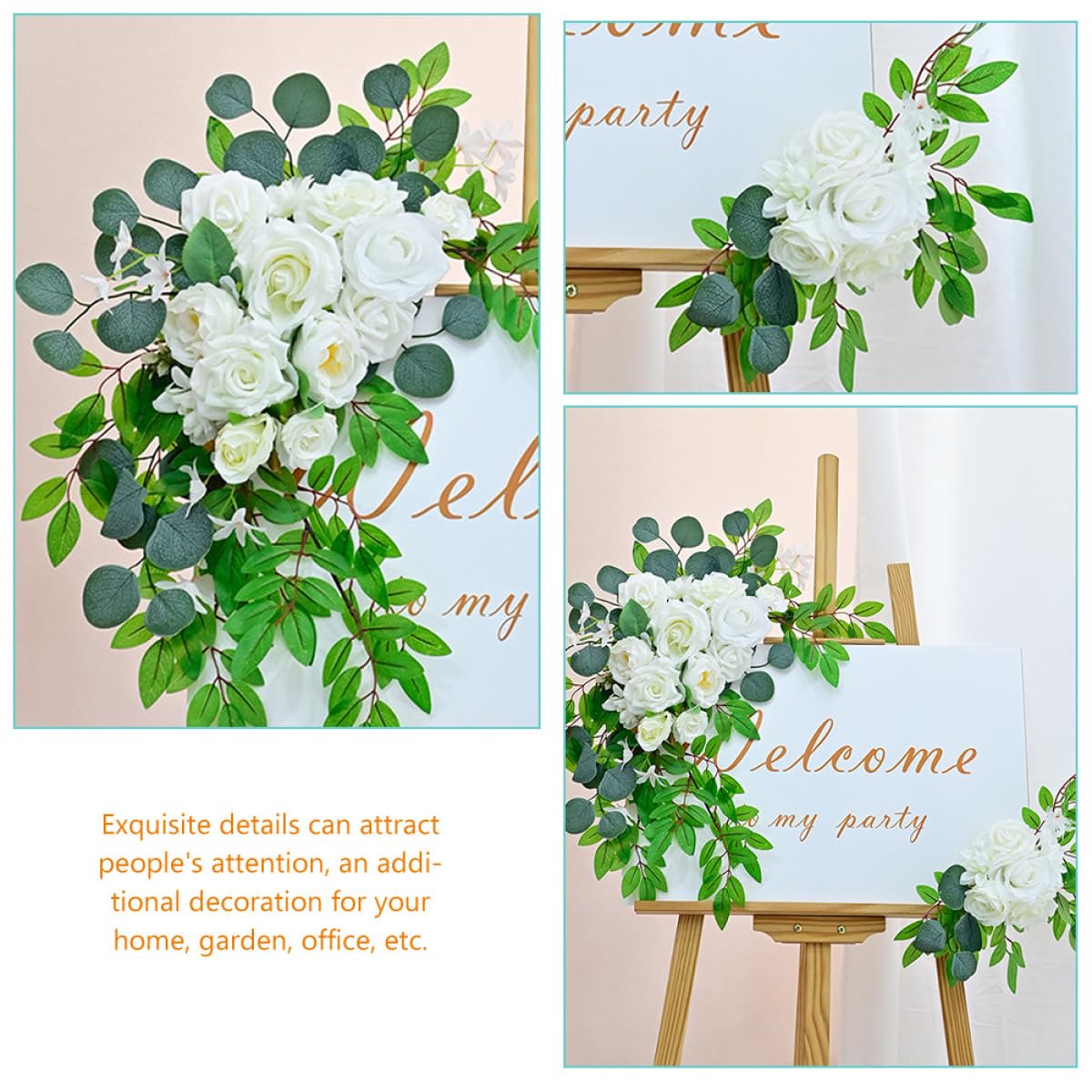 Künstlicher Blumenbogen aus Seidenstoff Langlebige Hochzeitsdekoration für Empfang und Events Einfache Anwendung Tischdeko für Hochzeit und Feier