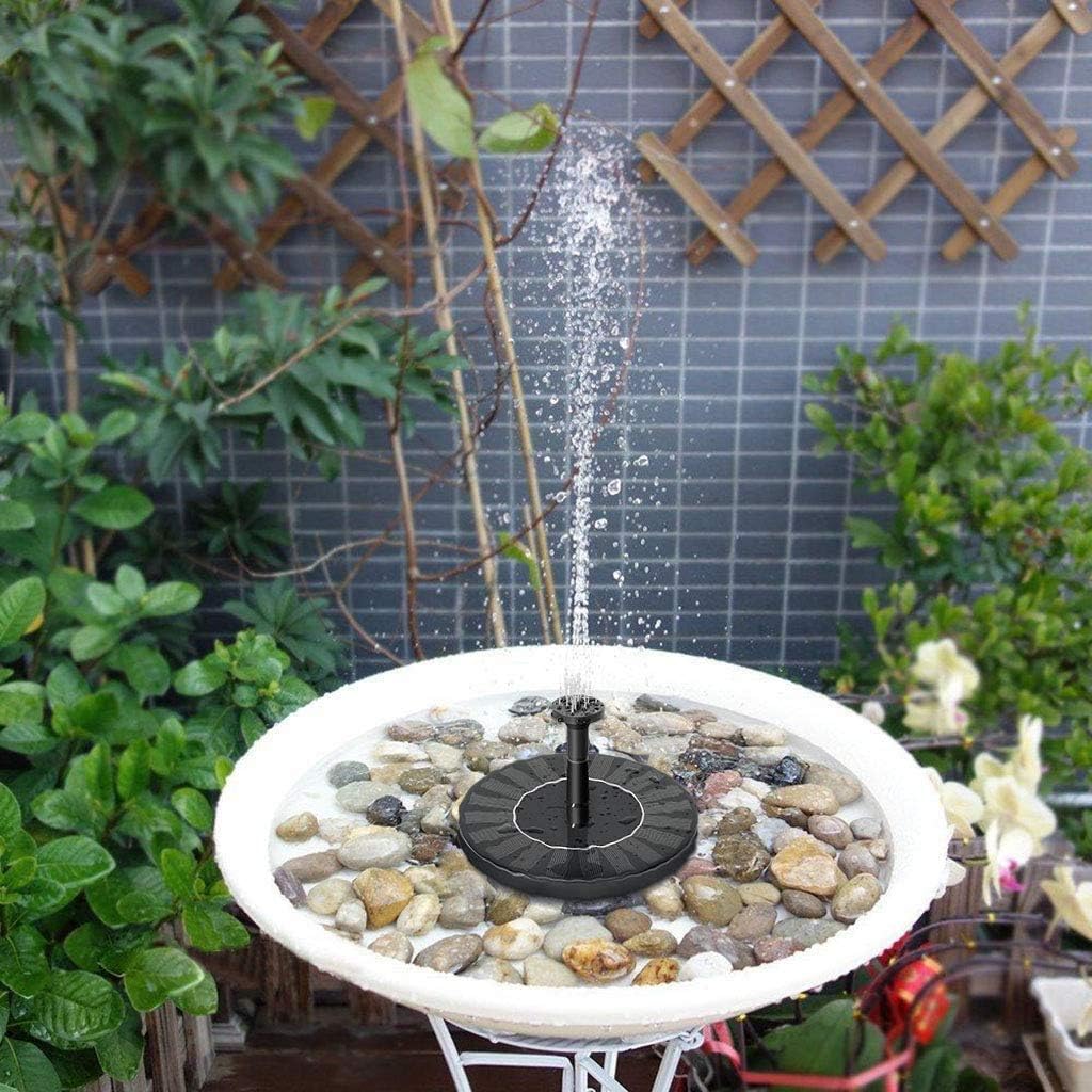 Solar Bird Bath Fountain Pump,Solar Fountain Pump with 7 Removable Nozzles and 4 Anti-Collision Bars,Solar Floating Fountain Pump for Bird Bath,Pond,Garden,Backyard Decoration,Outdoor ,Aquarium
