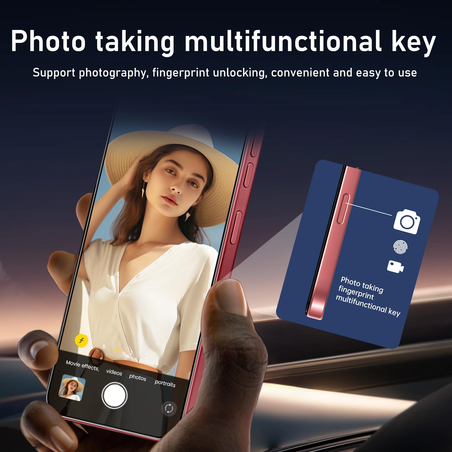 Unlocked 16PROMA X Smartphone: 6.99" HD+ Display, 7000mAh Long-Lasting Battery, 12GB+512GB Massive Storage, 108MP AI Camera, High Performance Android Phone for Gaming & Work (Wine Red)