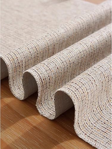 Miniatura 3 de WIGNEE Camino de mesa neutro marfil de 60 pulgadas de largo, camino de mesa bohemio de 13 x 60 pulgadas, camino de mesa blanco con borlas (13 x 60