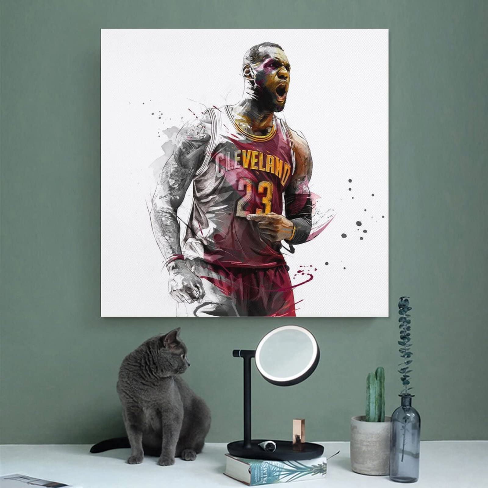【送料無料・即日発送】LeBron James（レブロン・ジェームズ）　アート Amazon.co.jp: Lebron Jamesバスケットボールのスーパースターレブロン