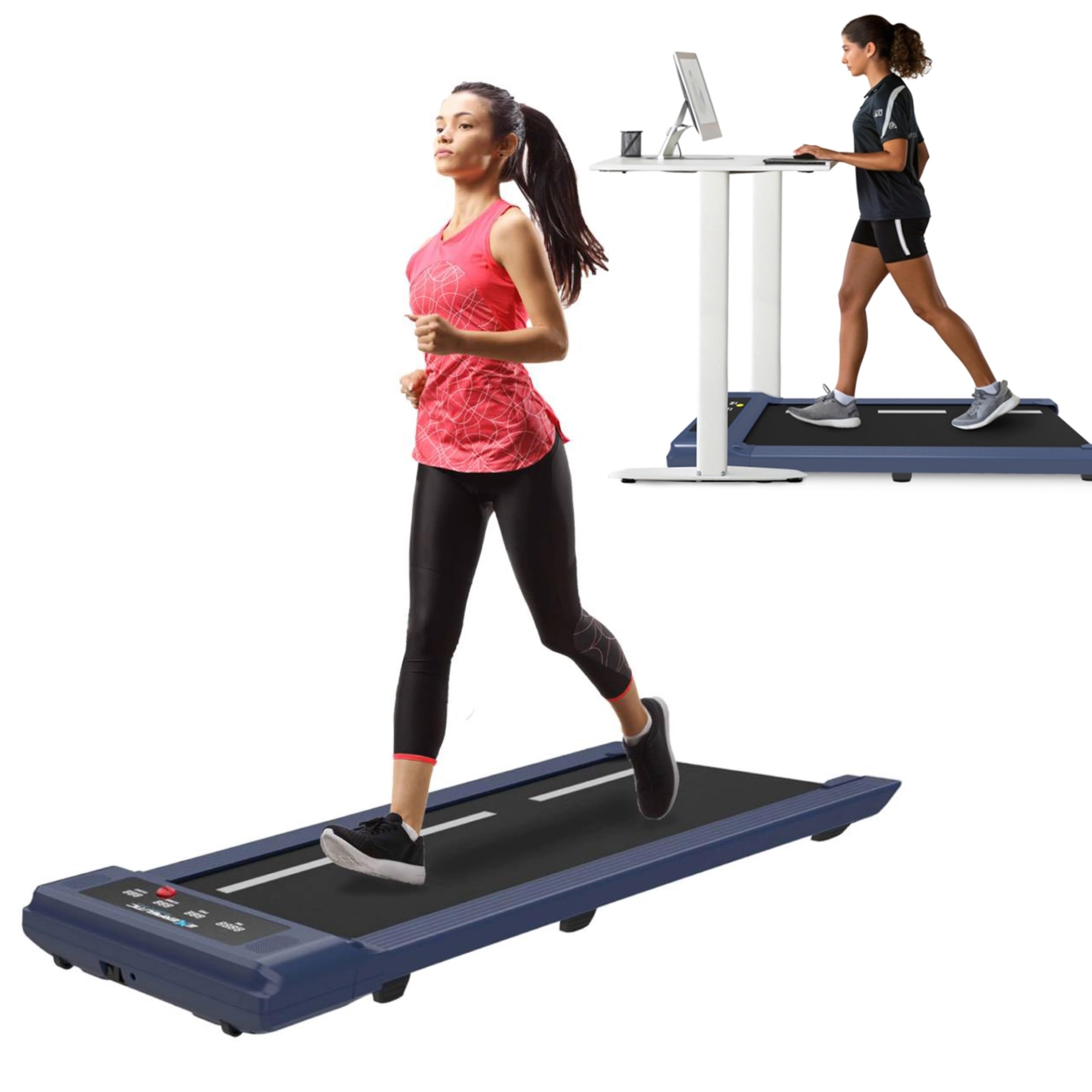 Exerpeutic 400 Lb. Capacity Heavy-Duty Walking/Jogging Exercise Treadmill - Home Gym Workout Equipment - Foldable Under Desk Design