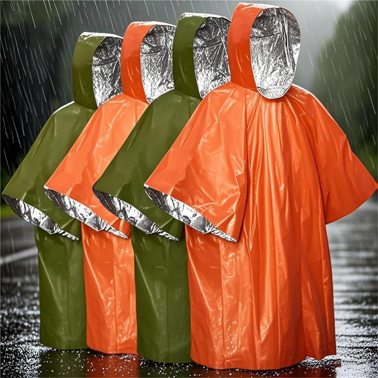 Poncho Impermeable Poncho de lluvia reutilizable y resistente a la intemperie for hombres, mujeres adultos, ideal for acampar, hacer senderismo suministros emergencia