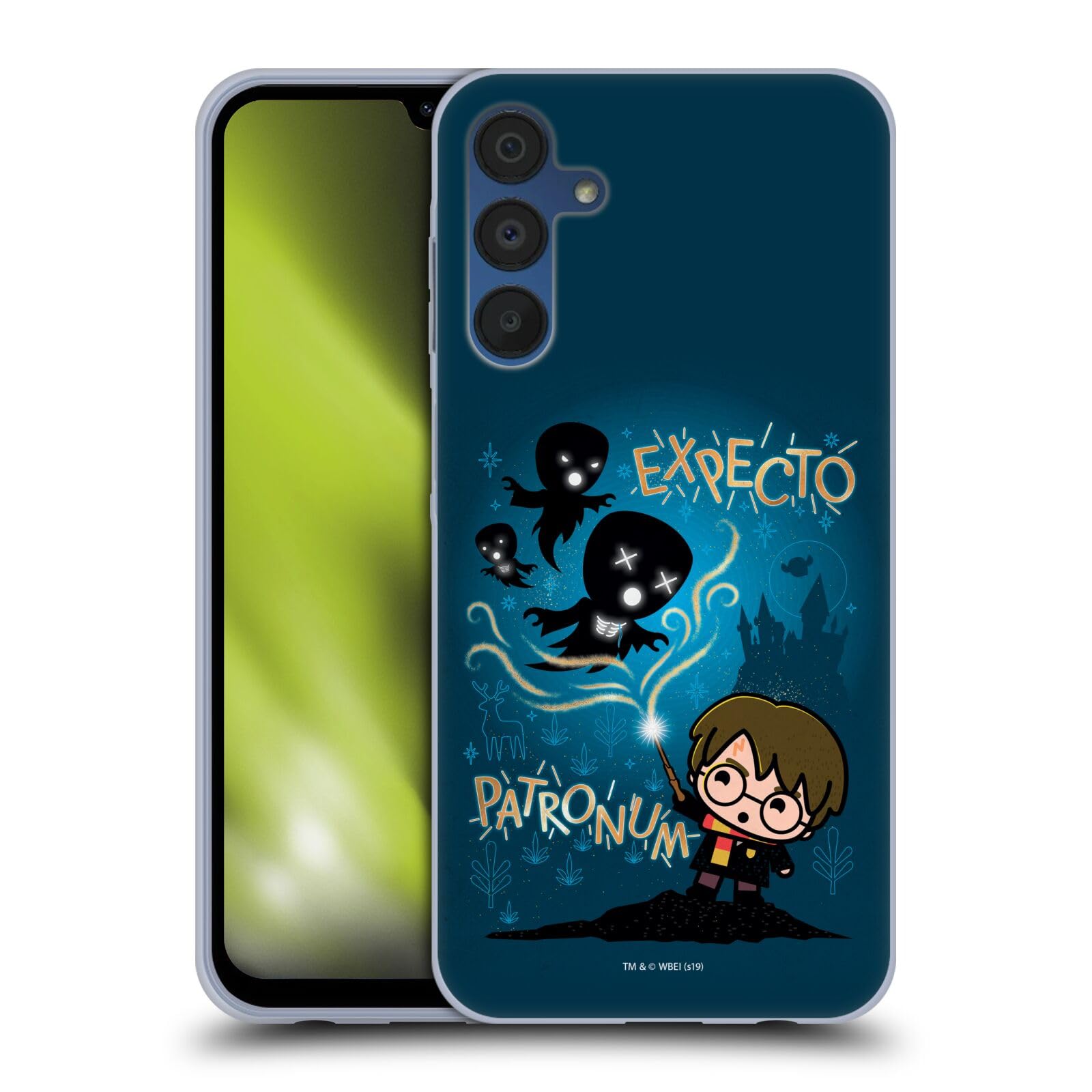 Head Case Designs Licenza Ufficiale Harry Potter Expecto Patronum Deathly Hallows III Custodia Cover in Morbido Gel Compatibile con Samsung Galaxy A15