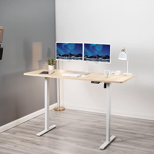 Vista 16 de VIVO DESK-TOP72-36B - Mesa universal de 71 x 36 pulgadas para marcos de escritorio estándar y sentados a pie, altura ajustable, escritorio negro
