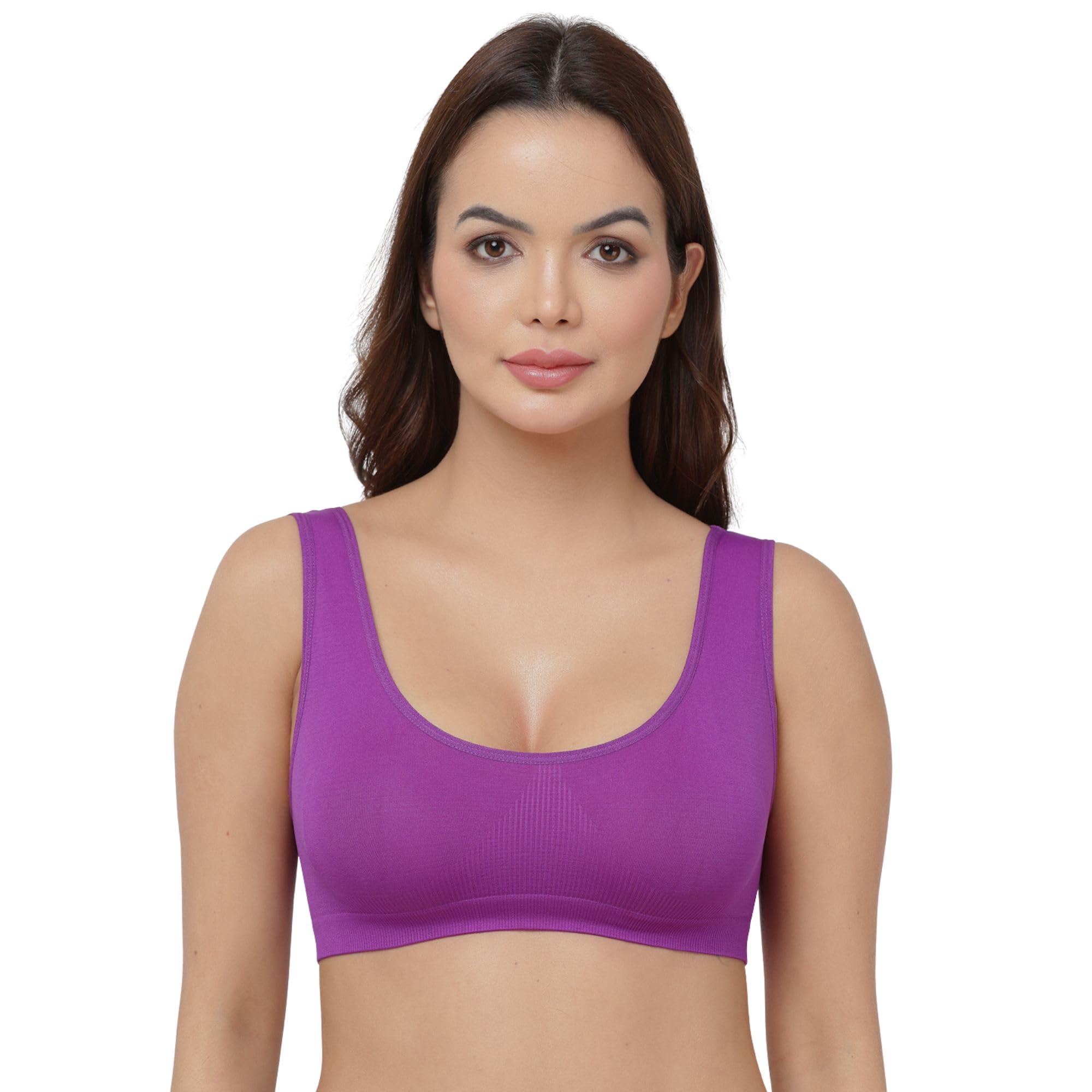 Women’s Seamless Non-Padded Wire-Free Full Coverage Sports Bra-picture-56