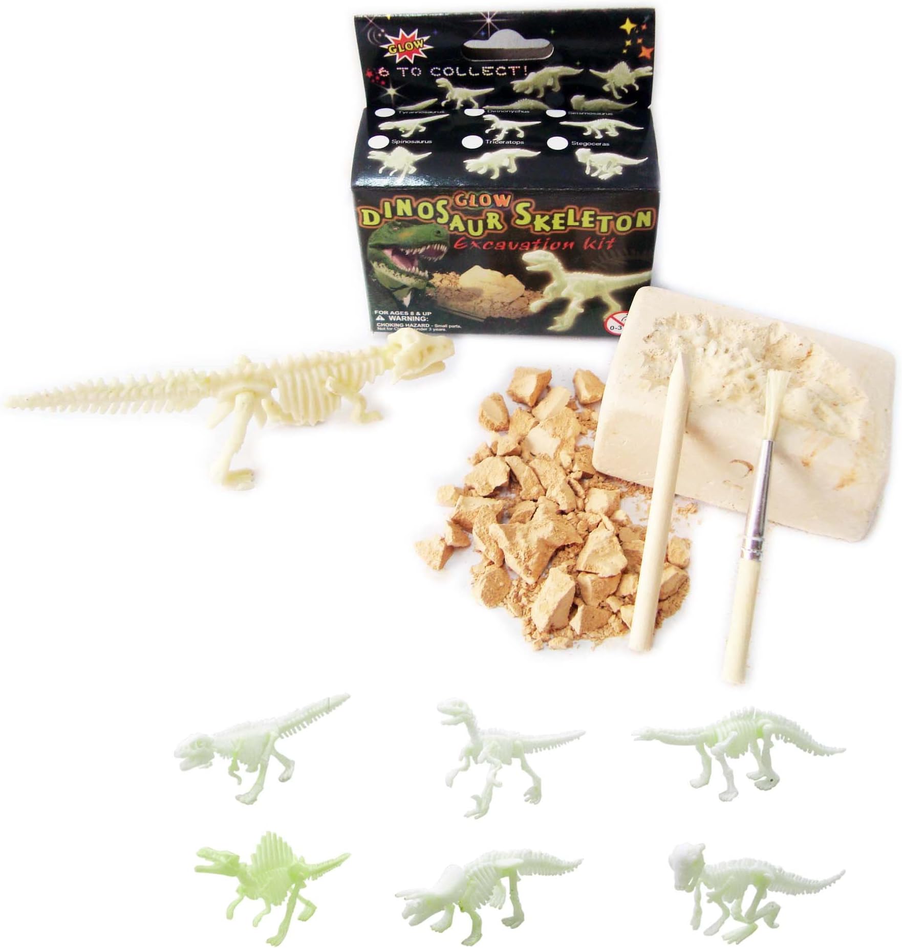 Small Glow in The Dark Dinosaur Excavation Kit