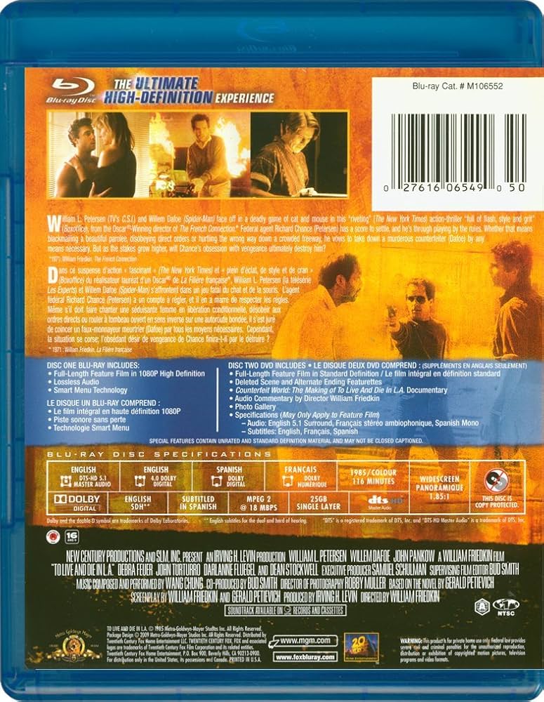 (未使用･未開封品)　To Live and Die in L.A. [Blu-ray] og8985z Amazon.com: To Live and Die in L.A. (Special Edition