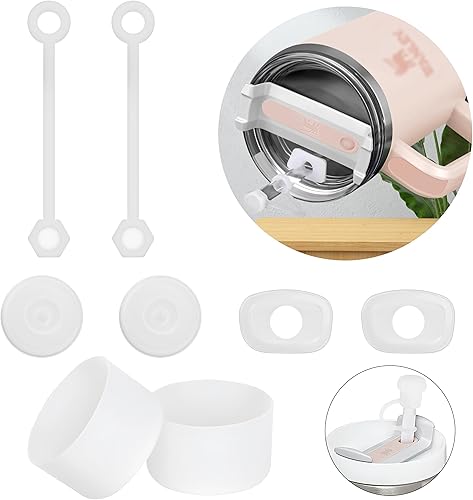 Juego de 8 tapones de silicona a prueba de derrames, compatible con Stanley Cup de 40 oz30 onzas, para accesorios de copa Stanley