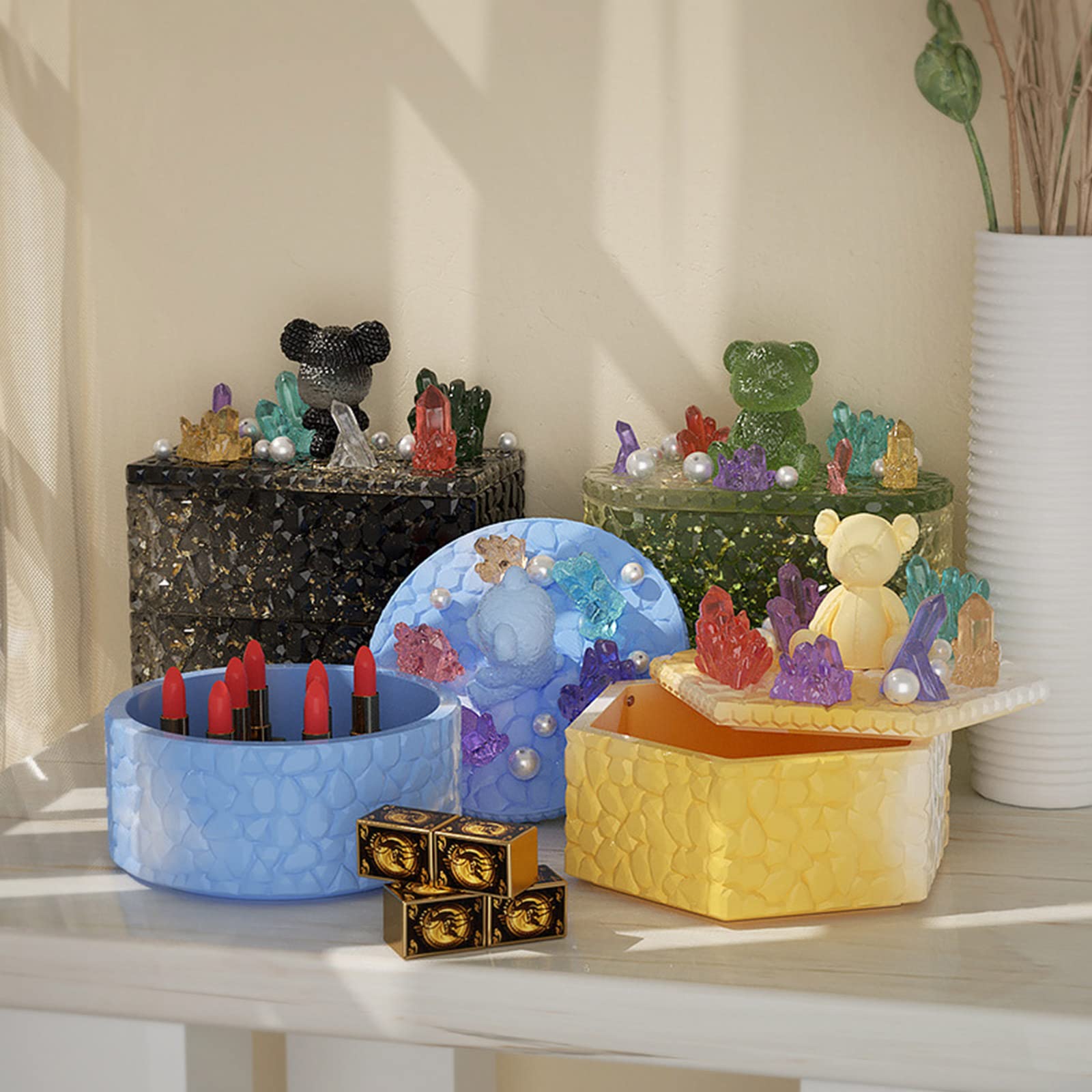 Silicone Resin Mold For DIY Rectangular Storage Box - Handmade Craft Mould For Jewelry, Decor & More