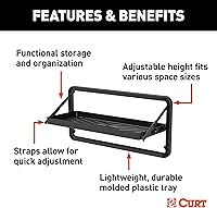 Vista 15 de CURT 18425 Pakka Cargo Caddie SUV Trunk Organizer, 34" x 14" Collapsible Storage Tray, Seat Back Mounted Cargo Carrier, 50 lb Capacity for Groceries